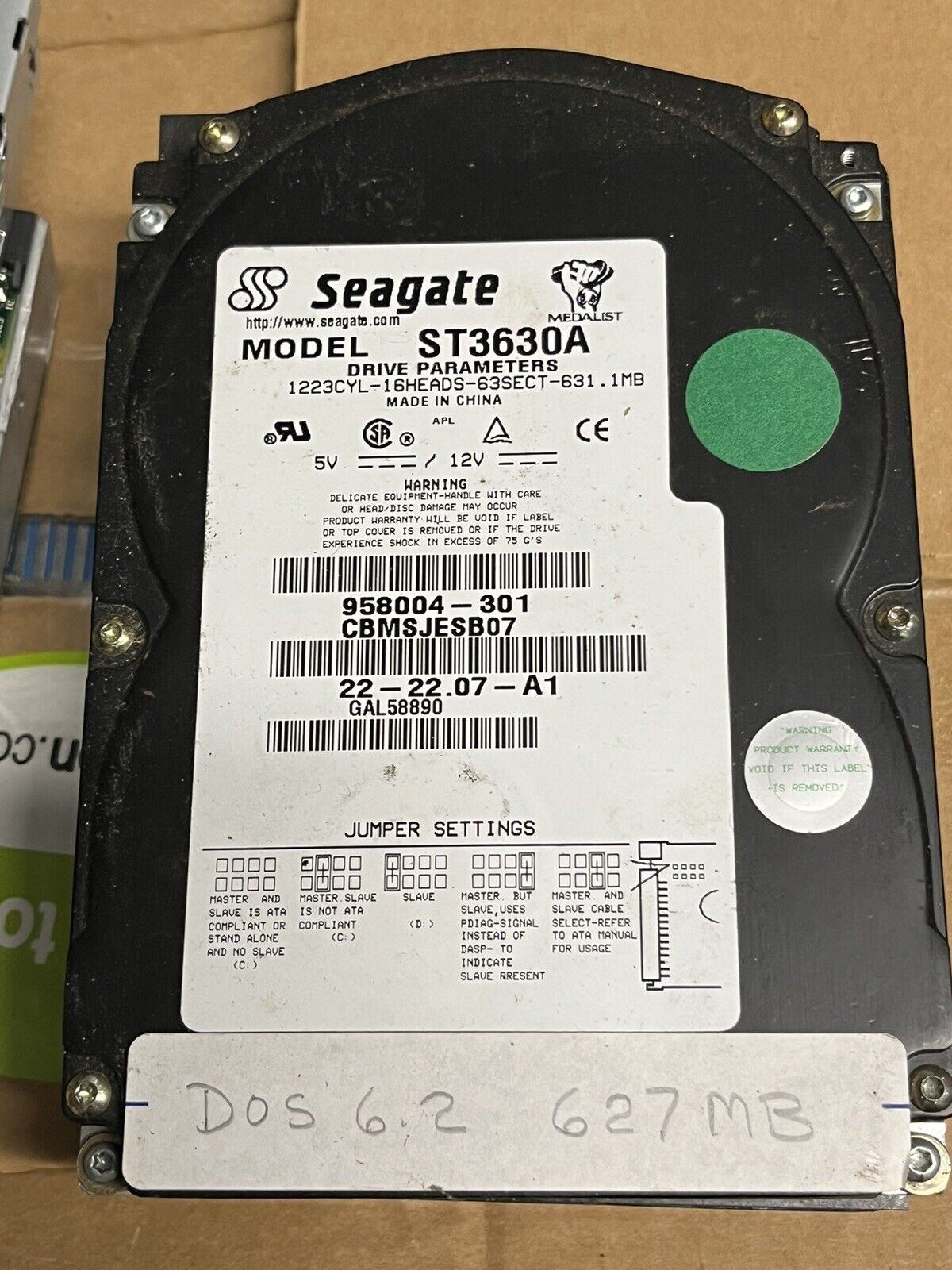 Seagate Medalist ST3660A 545MB IDE Hard Disc