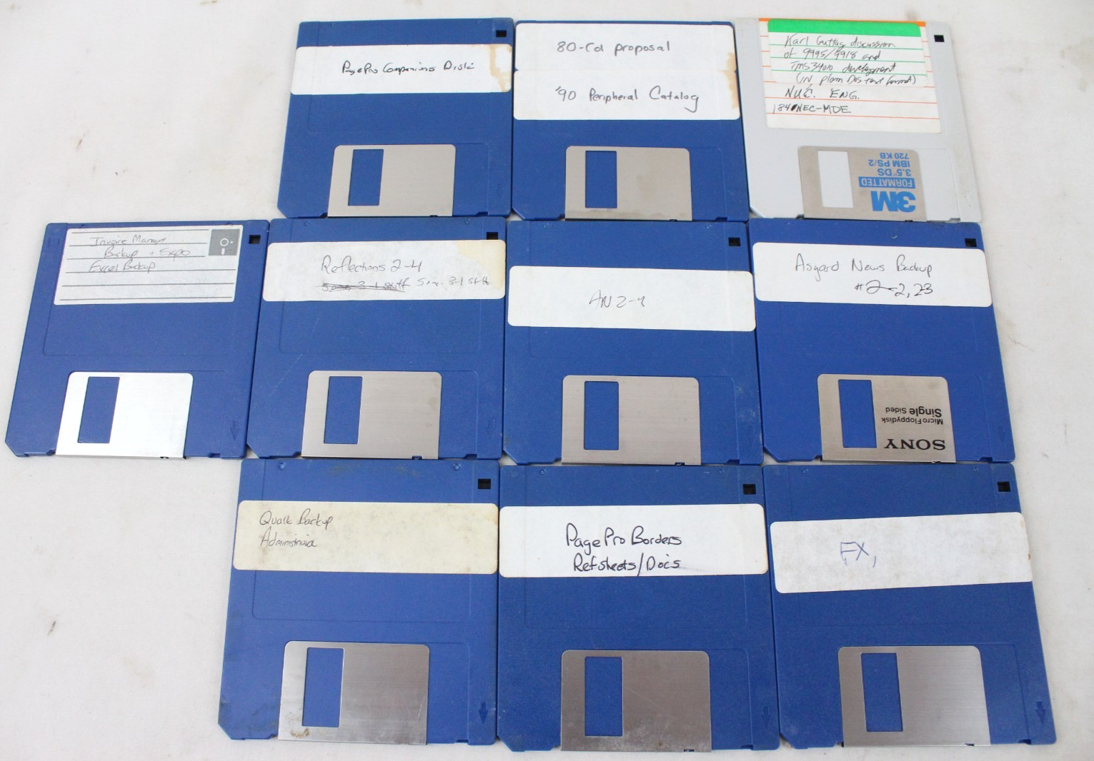 10 Vintage Computer Asgard Software Original 3.5" Floppy Disk TI 99/4A Backups