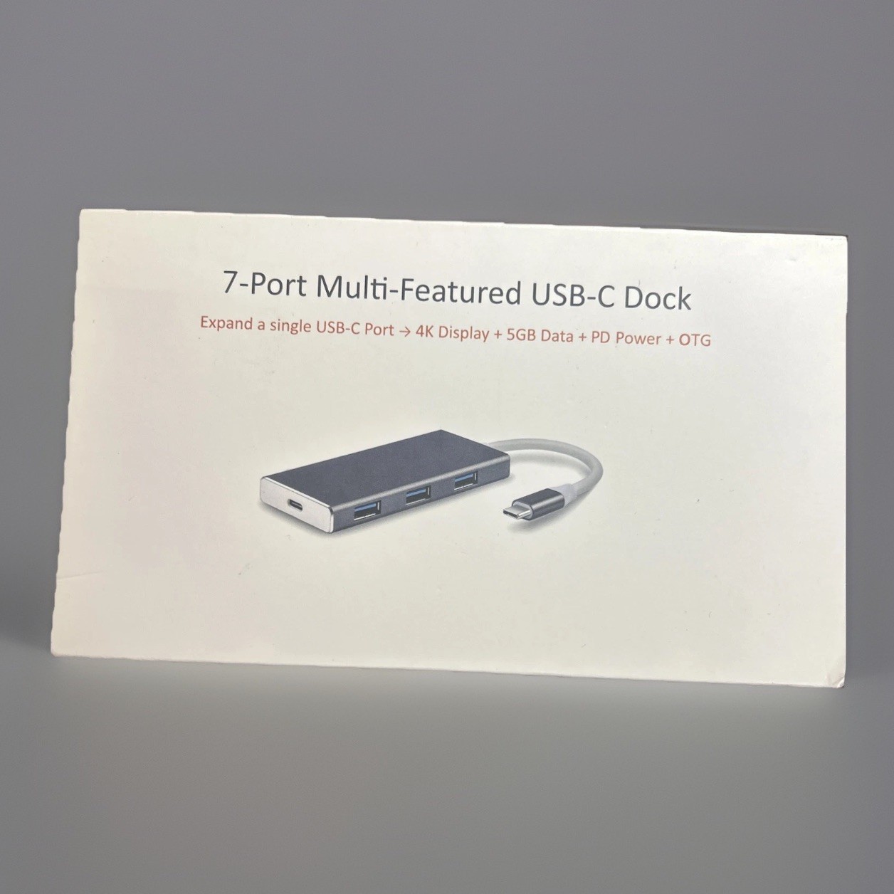 USB-C Dock For Travel 7 Port Hub Multi-Function HP Expand USB To 4K 5GB PD OTG