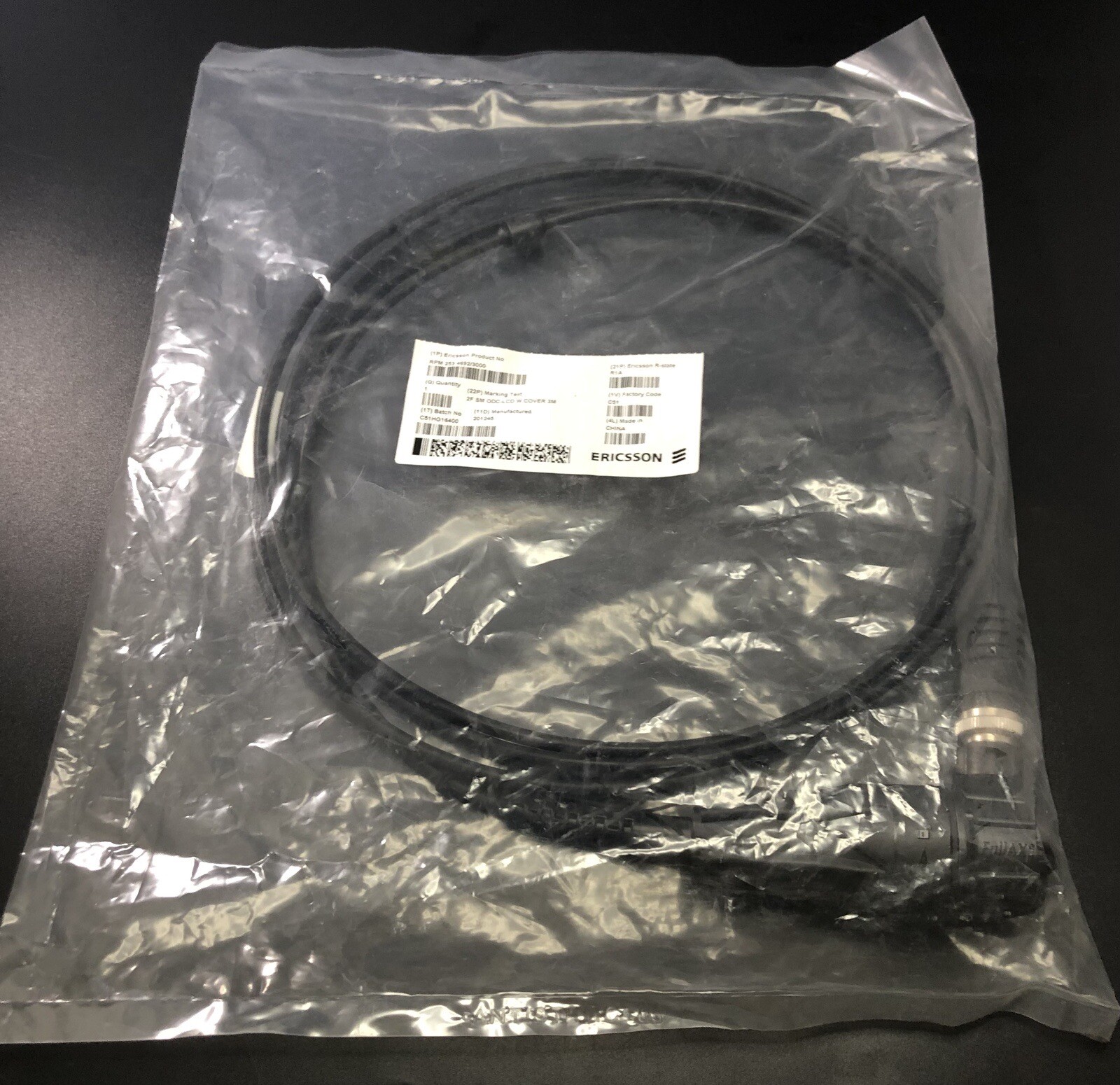 ERICSSON RPM 253 4692/3000 Fiber Optic Cable 2F SM ODC-LCD W Cover 3M Z4