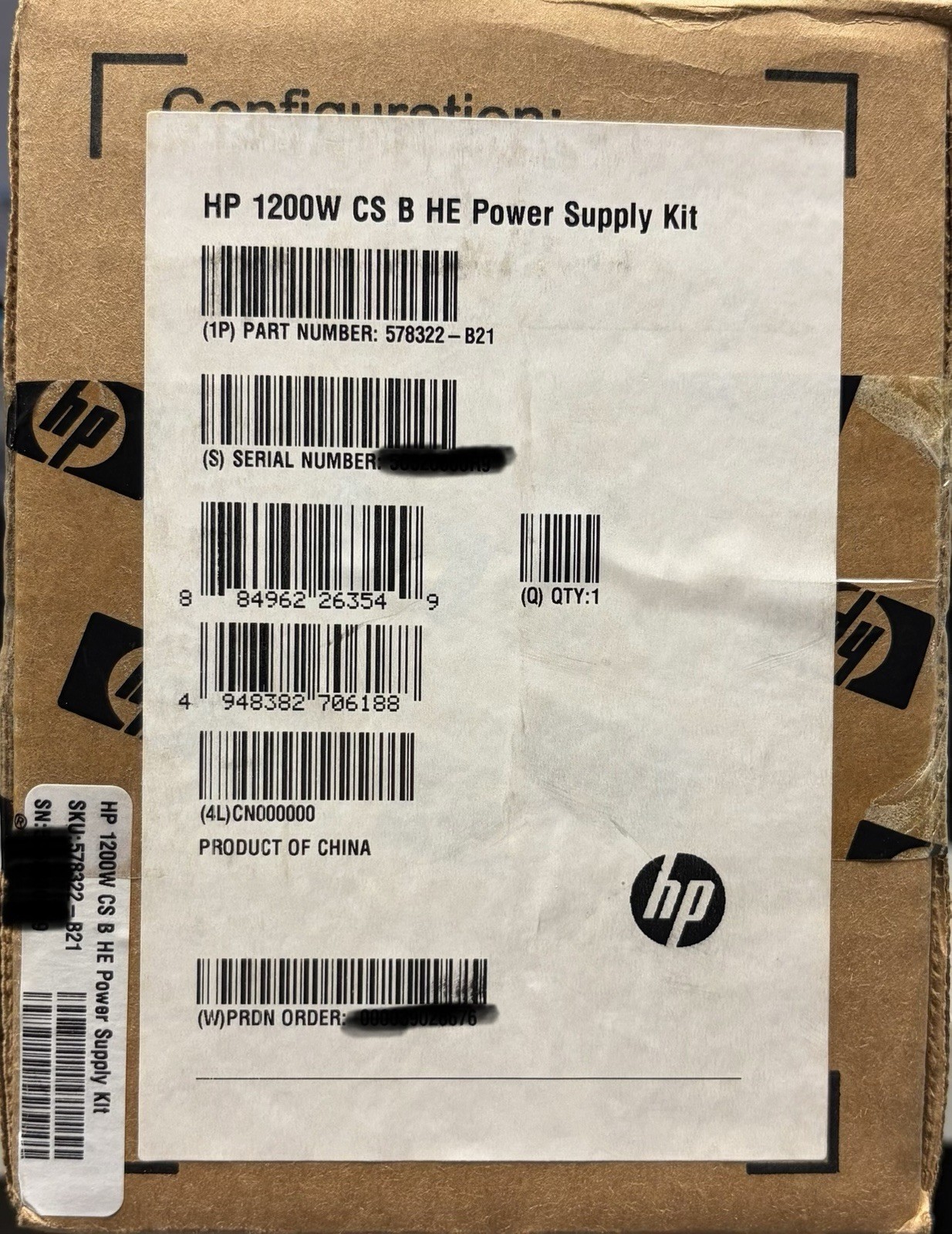 New Sealed Box HP 578322-B21 1200W COMMON SLOT HOT PLUG POWER SUPPLY 579229-001