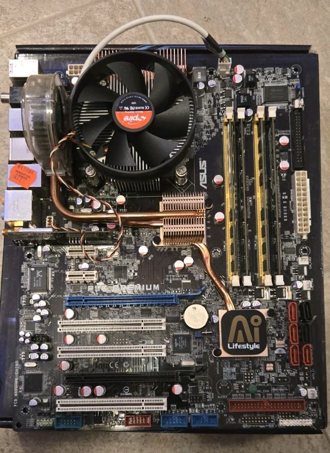 ⭐️ASUS P5K PREMIUM SOCKET 775 + CPU INTEL CORE 2 DUO E6850 DDR2 2x2gb Total 8gb 