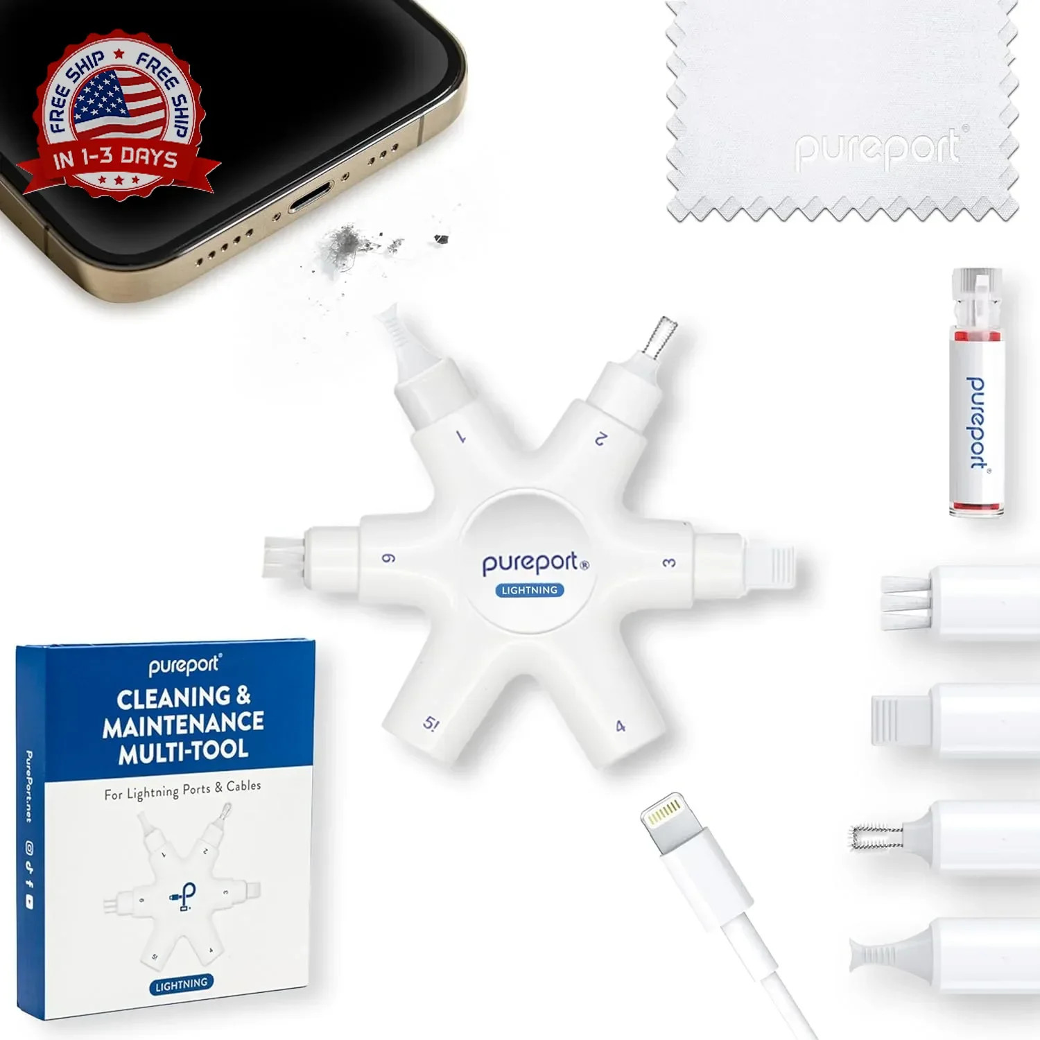 Cleaning Kit for iPhone | The Original Phone Cleaner Multi-Tool | Compa