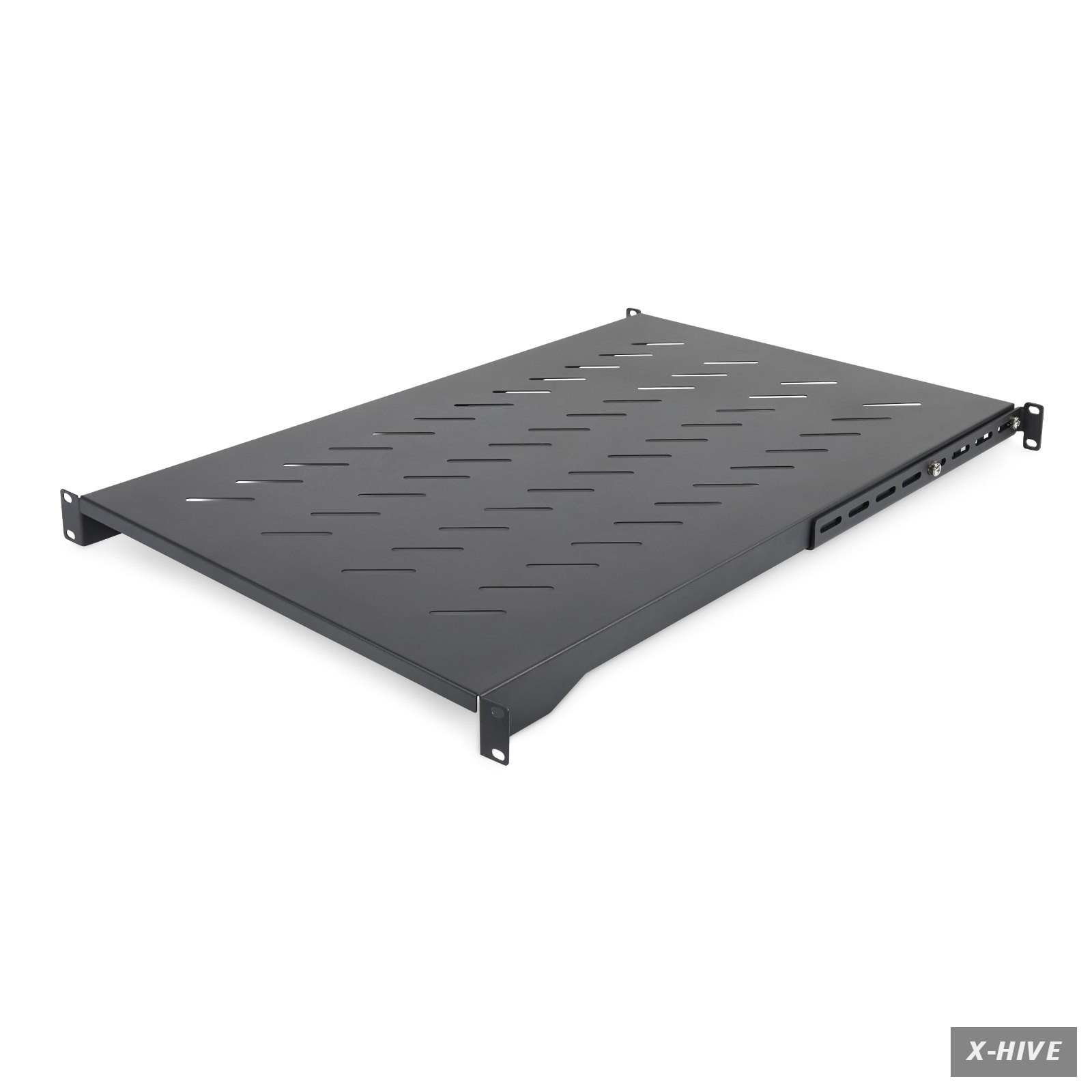 Racks Cabinets 28-34.4in Alloy Steel 1 StarTech 1U Vented Rack Shelf 150lb
