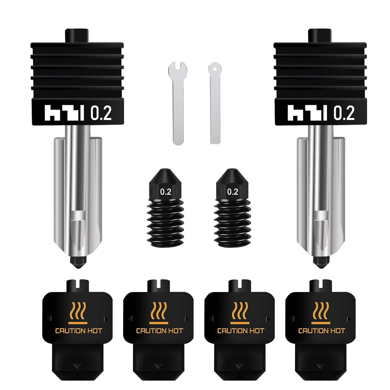2PCS 0.2Mm Hotend for Bambu Lab X2D/P2S/H2S/H2D/H2D Laster/H2D AMS Combo/A1/A...