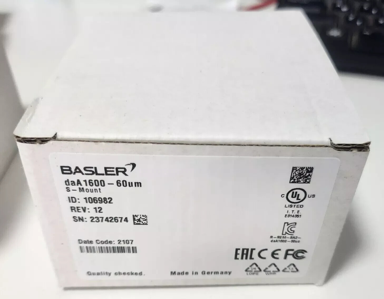 Basler daA1600-60um (S-Mount) / ID-106982 USB 3.0 camera module - NEW in Box