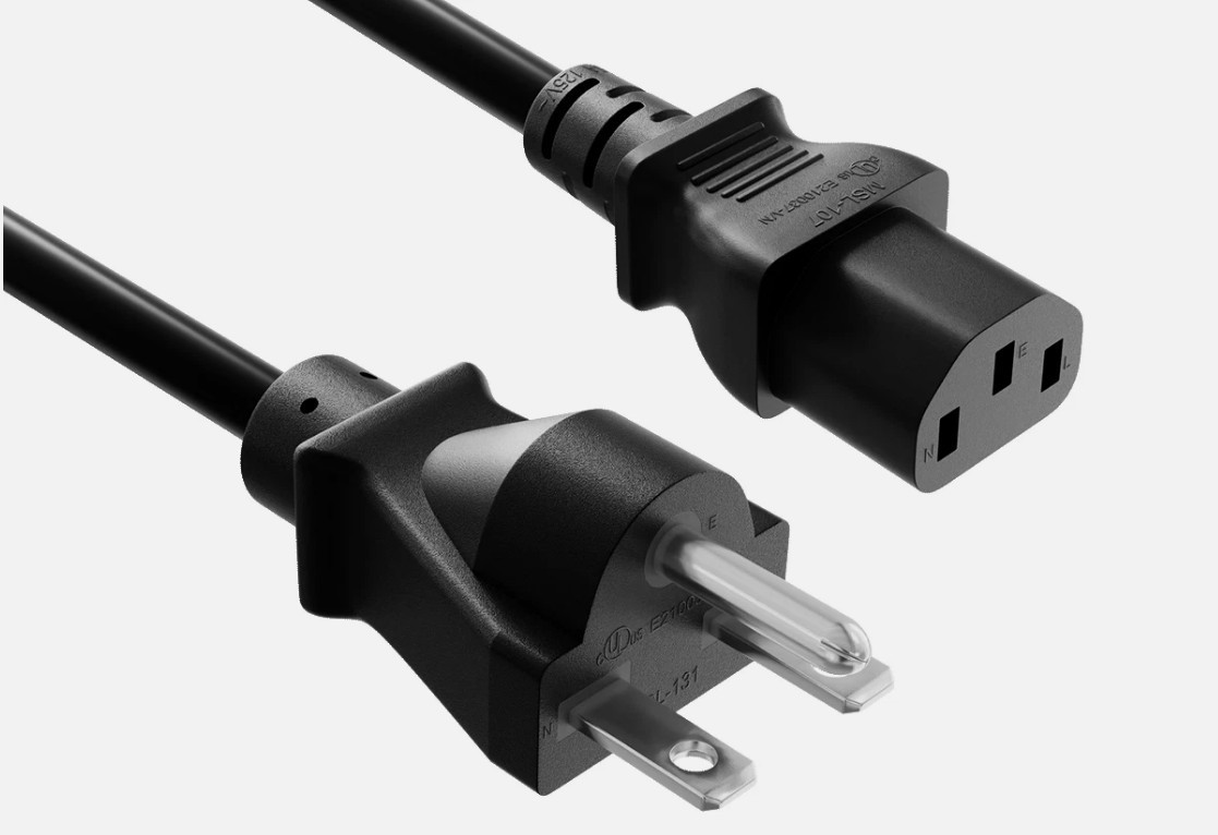 8 ft 14 AWG Heavy Duty Power Cord (NEMA 6-15P to IEC 320 C13)