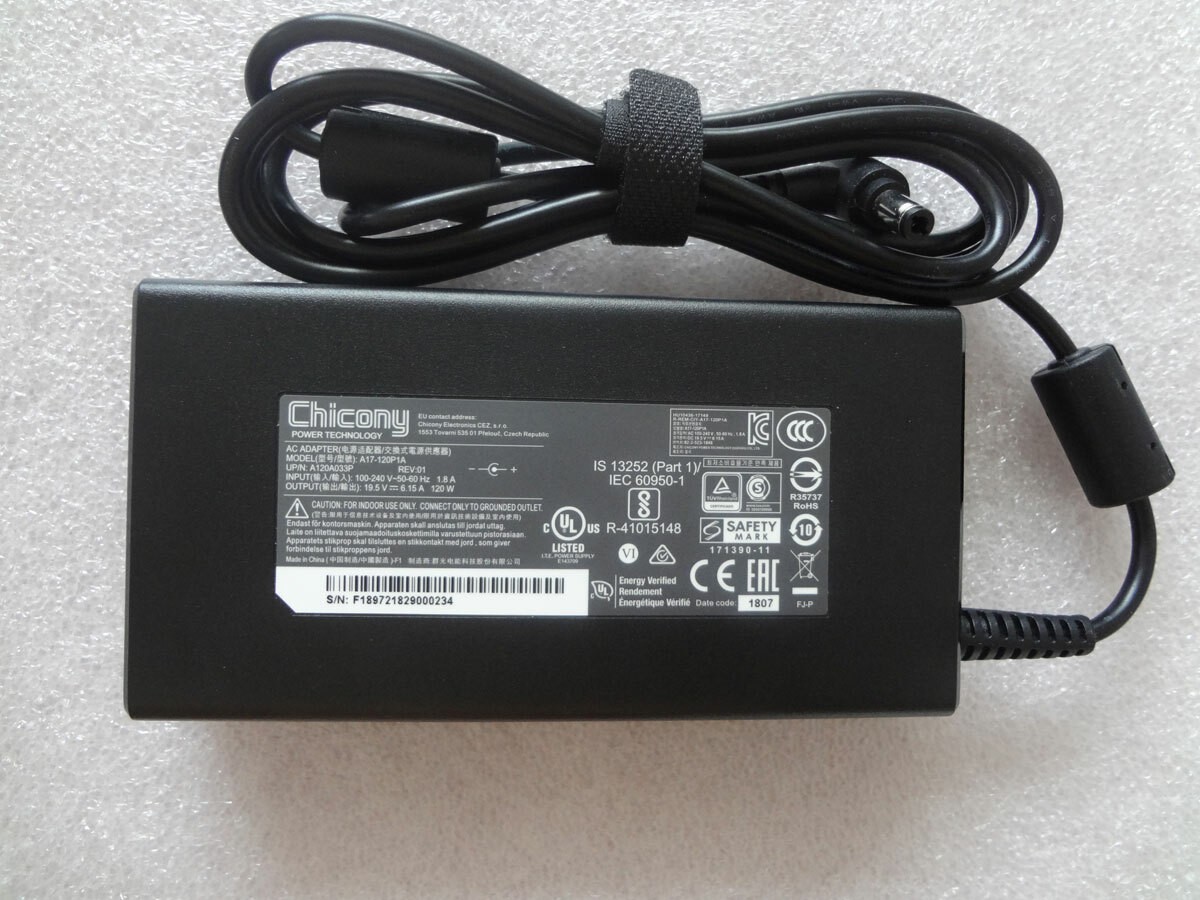New Chicony 19.5V 6.15A 120W A17-120P1A For MSI PL60 7RD-013 Genuine AC Adapter