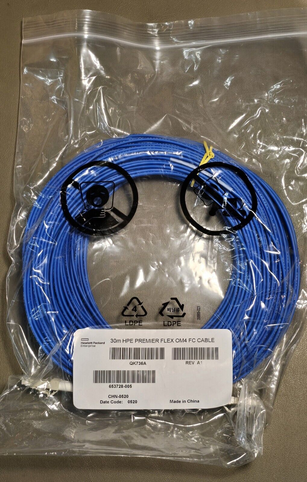 30m | HPE Premier Flex Fiber | QK736A | OM4 FC Cable 653728-005 | 30 Meter | A1