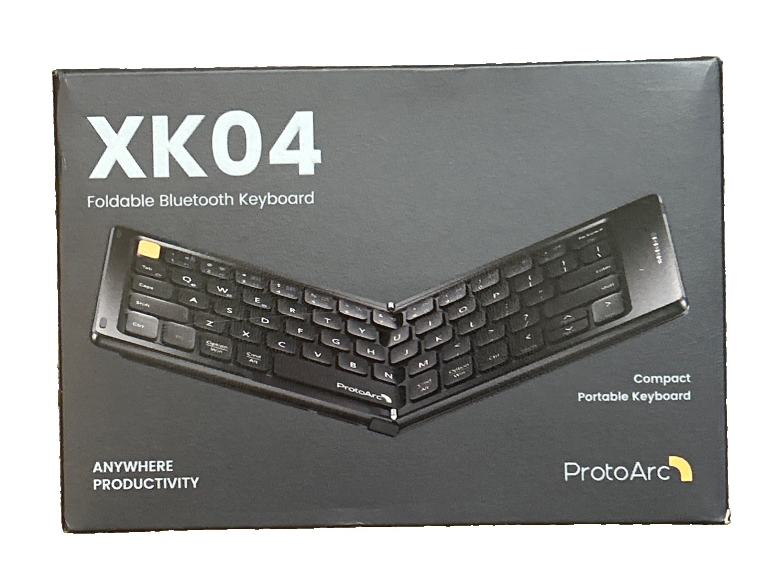 ProtoArc XK04 Foldable Bluetooth Wireless Portable Compact QWERTY Keyboard New