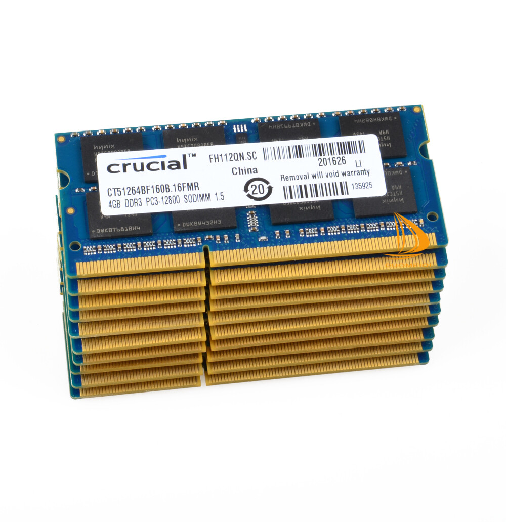Crucial 10X 4GB 2RX8 PC3-12800S DDR3 1600Mhz SODIMM 204Pin Laptop Memory RAM %88