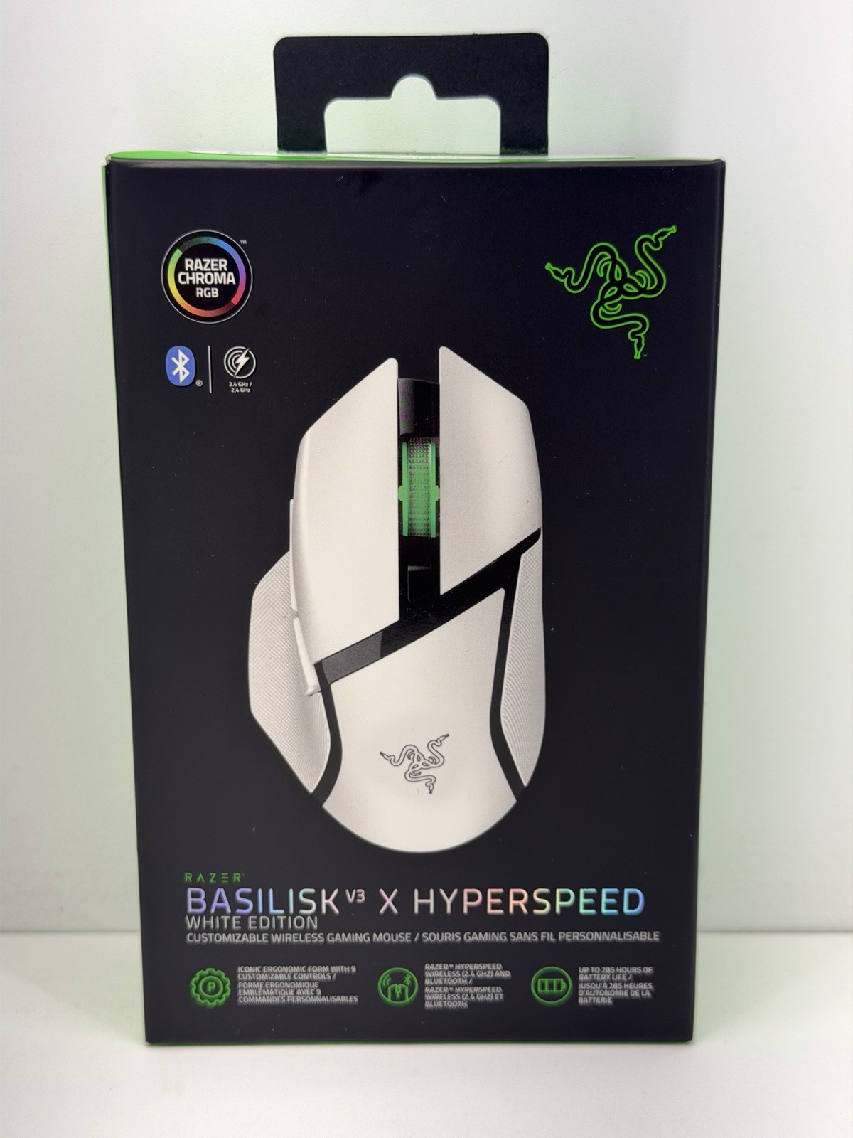New Razer Basilisk V3 X Hyperspeed Customizable Wireless Gaming Mouse RZ01-0487