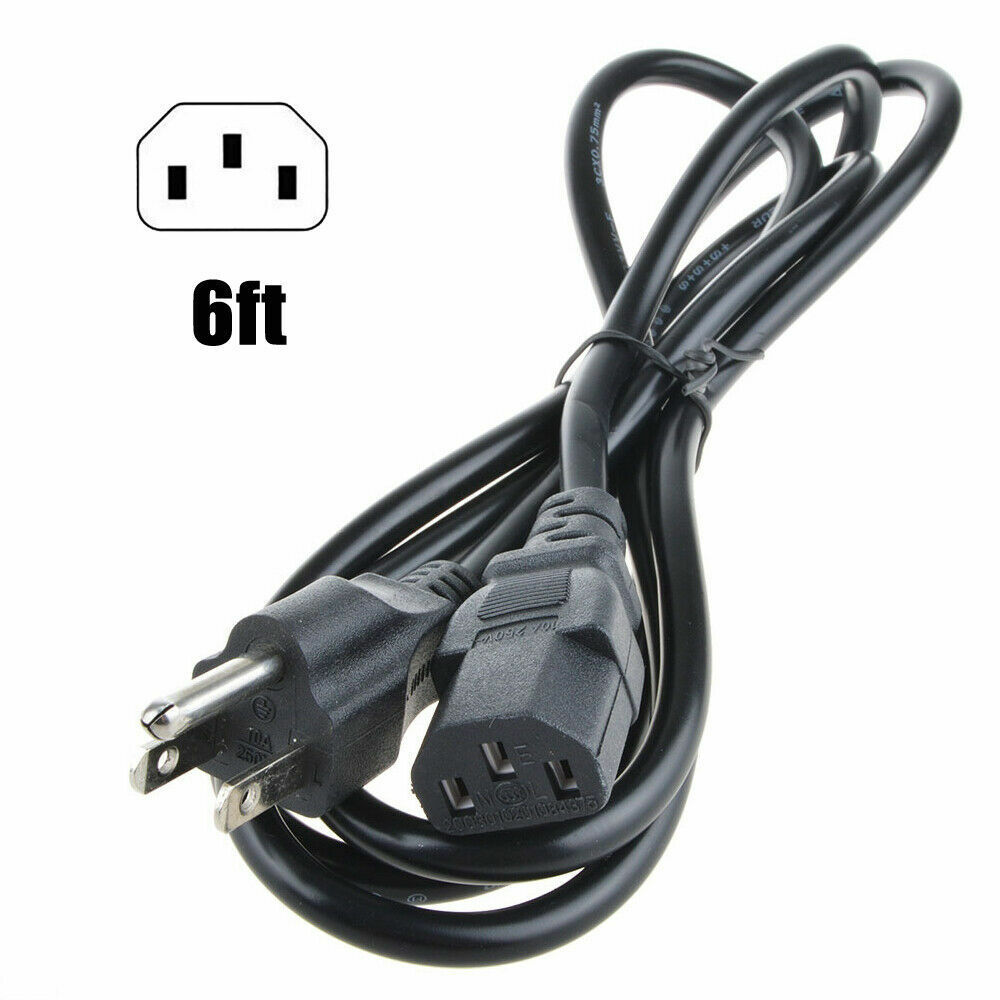 6ft Premium AC Power Cord Cable Lead Plug for Element FLX-3211B 32&quot LCD TV