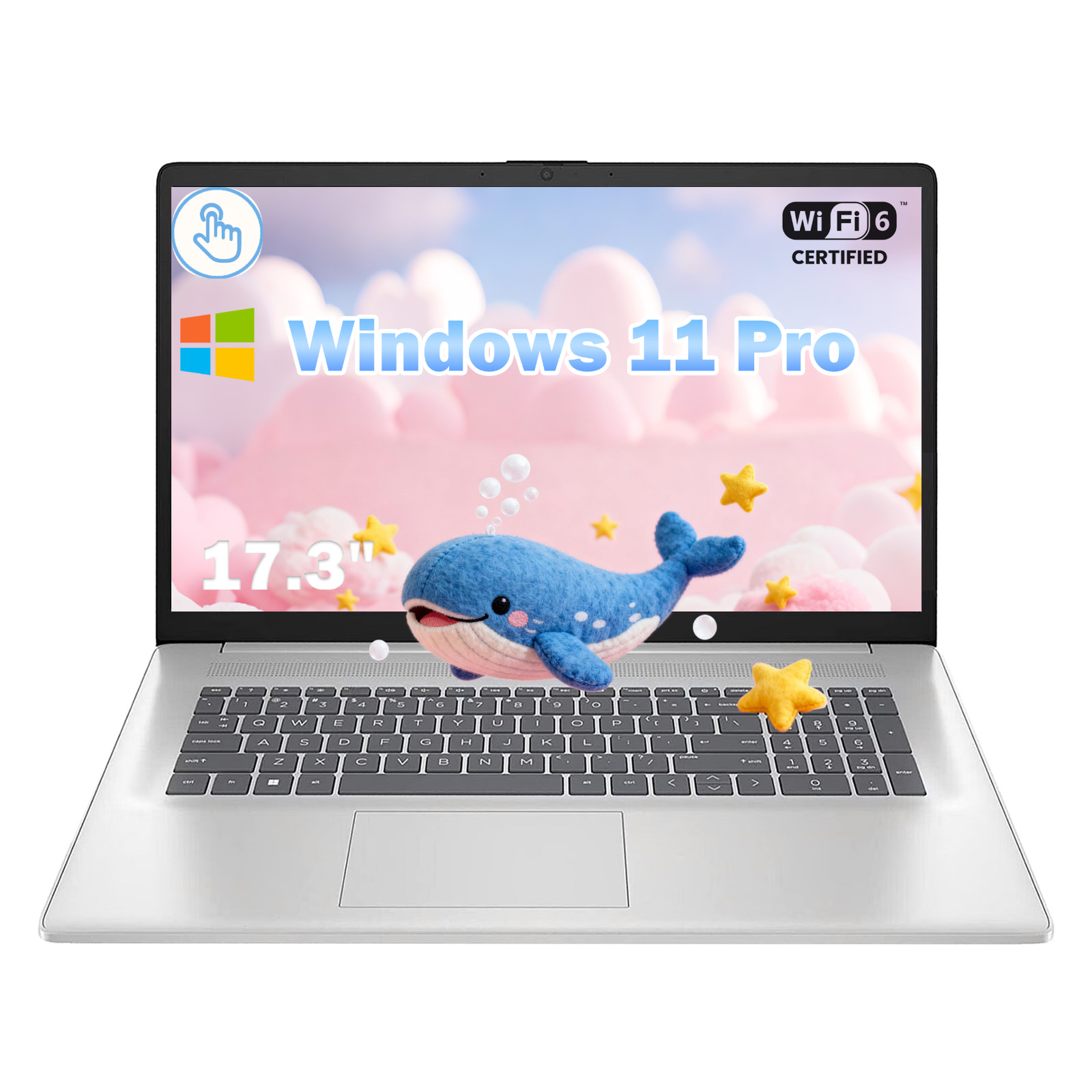 HP 17.3" Touchscreen Laptop, AMD Ryzen 5 7430U, 32GB RAM 1TB SSD, Win11 Pro