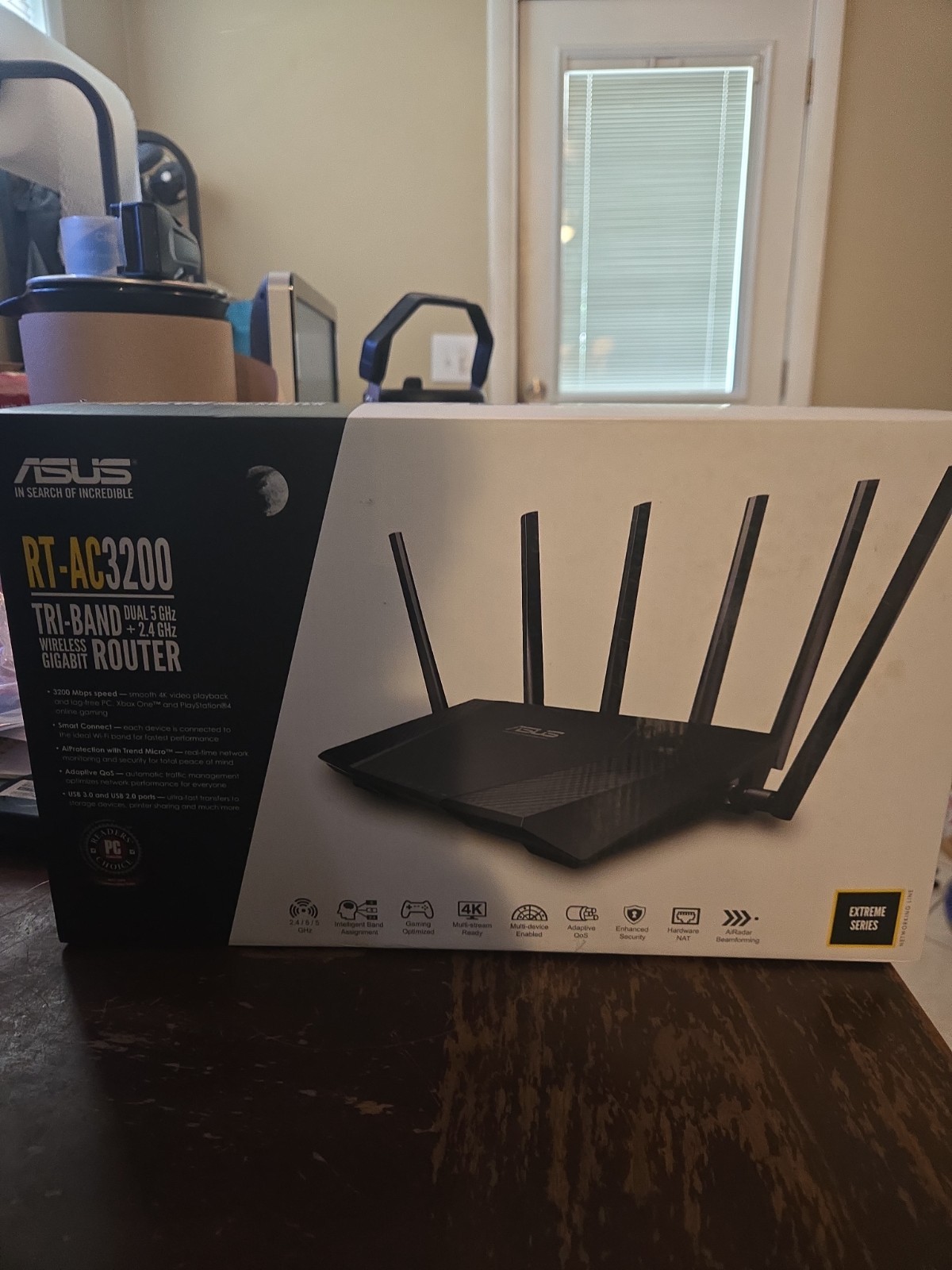ASUS RT-AC3200 Tri-Band AC3200 Wireless Gigabit Router 6 Antennas Complete