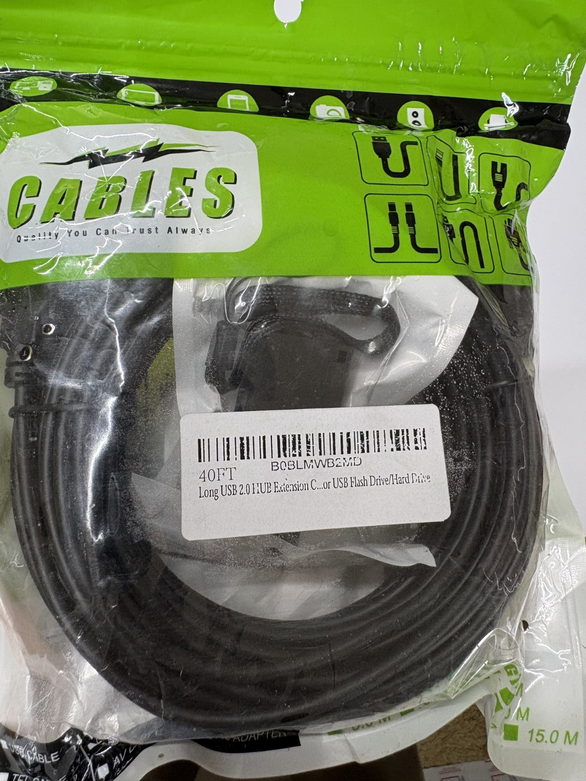 Long USB 2.0 HUB Extension C 40 Foot Brand New