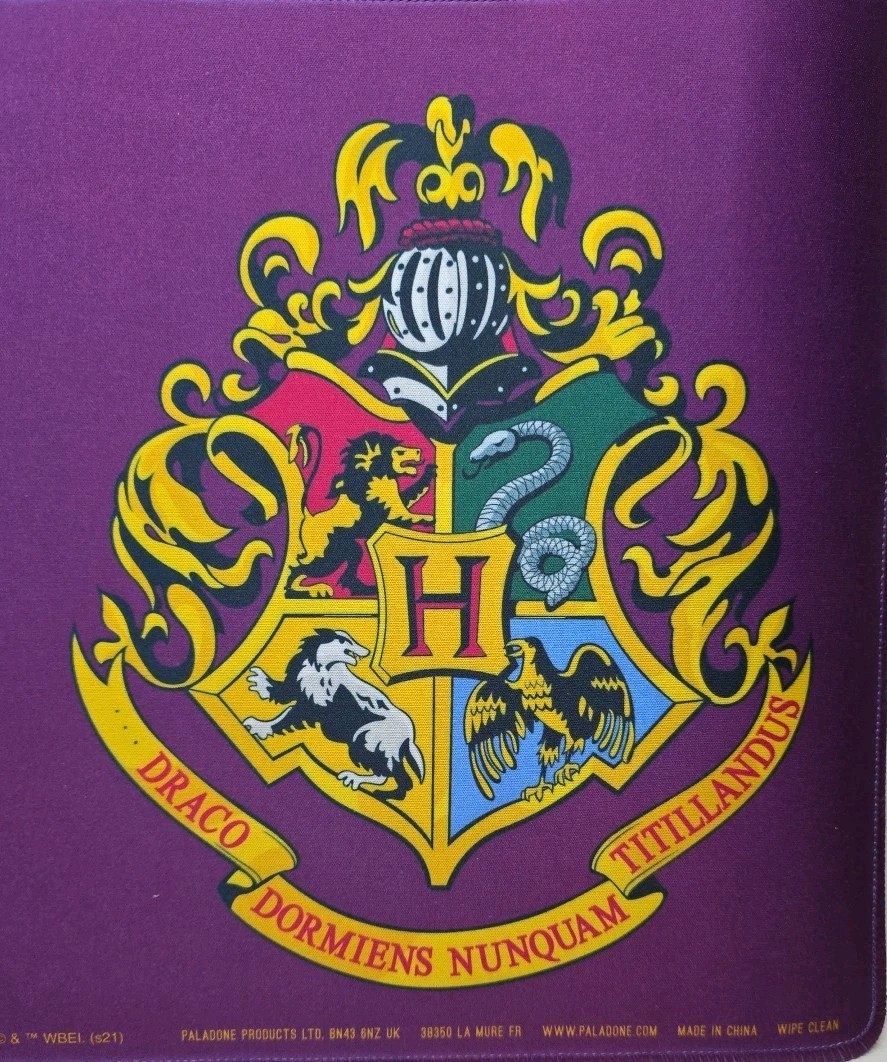 Harry Potter Hogwarts Crest Desk Mat Large 31"X11" Purple Wizarding World New