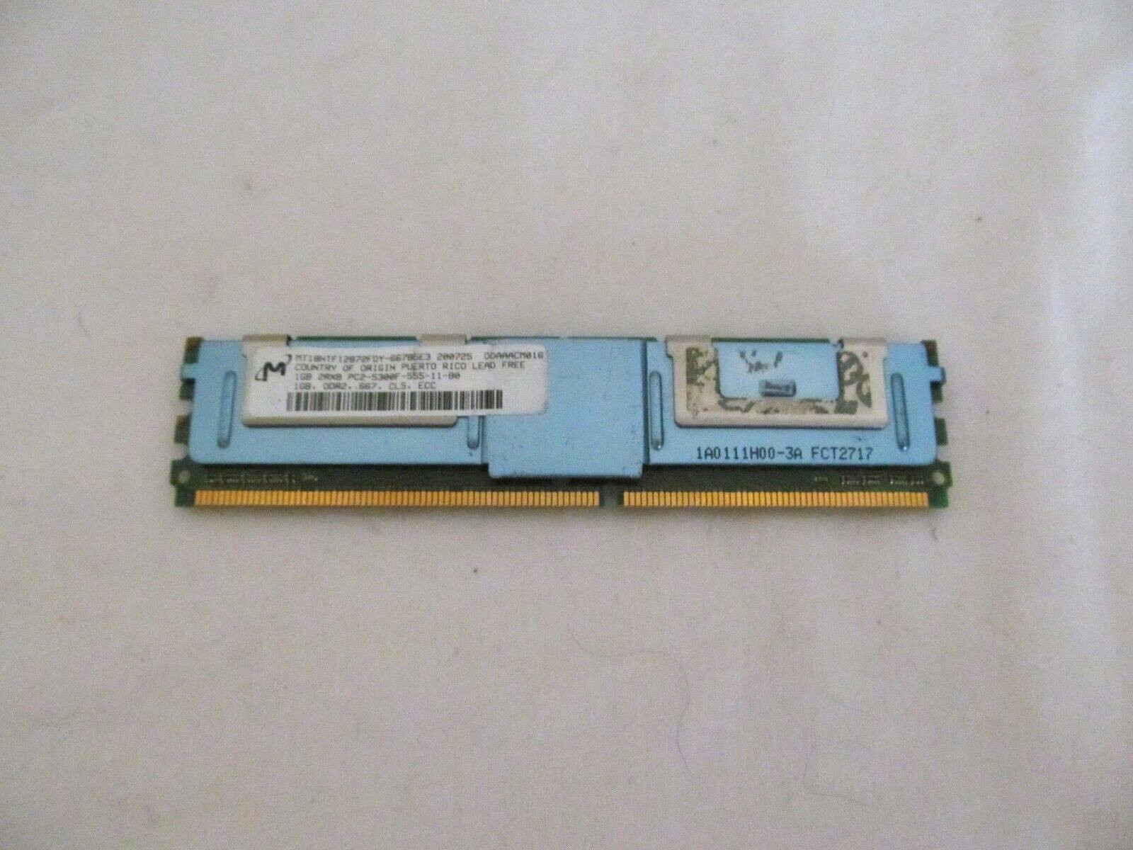 MICRON 1GB PC2-5300F-555-11-B0 Memory MT18HTF12872FDY-667B5E3