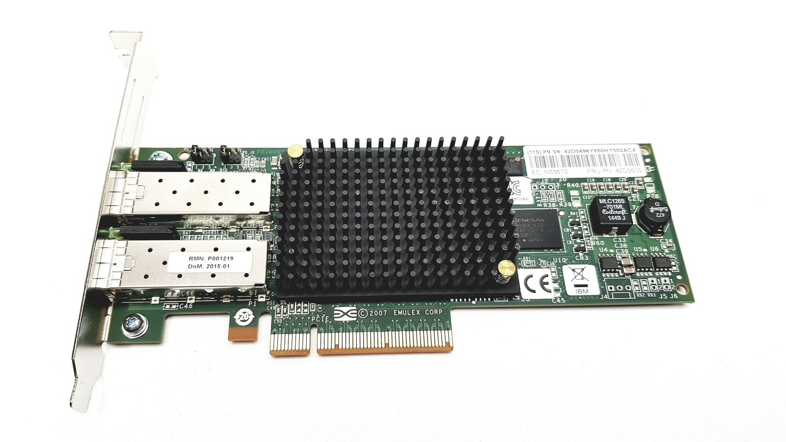 Emulex IBM LightPulse 8GB Dual Port PCI-E Fiber Channel P002181-01B