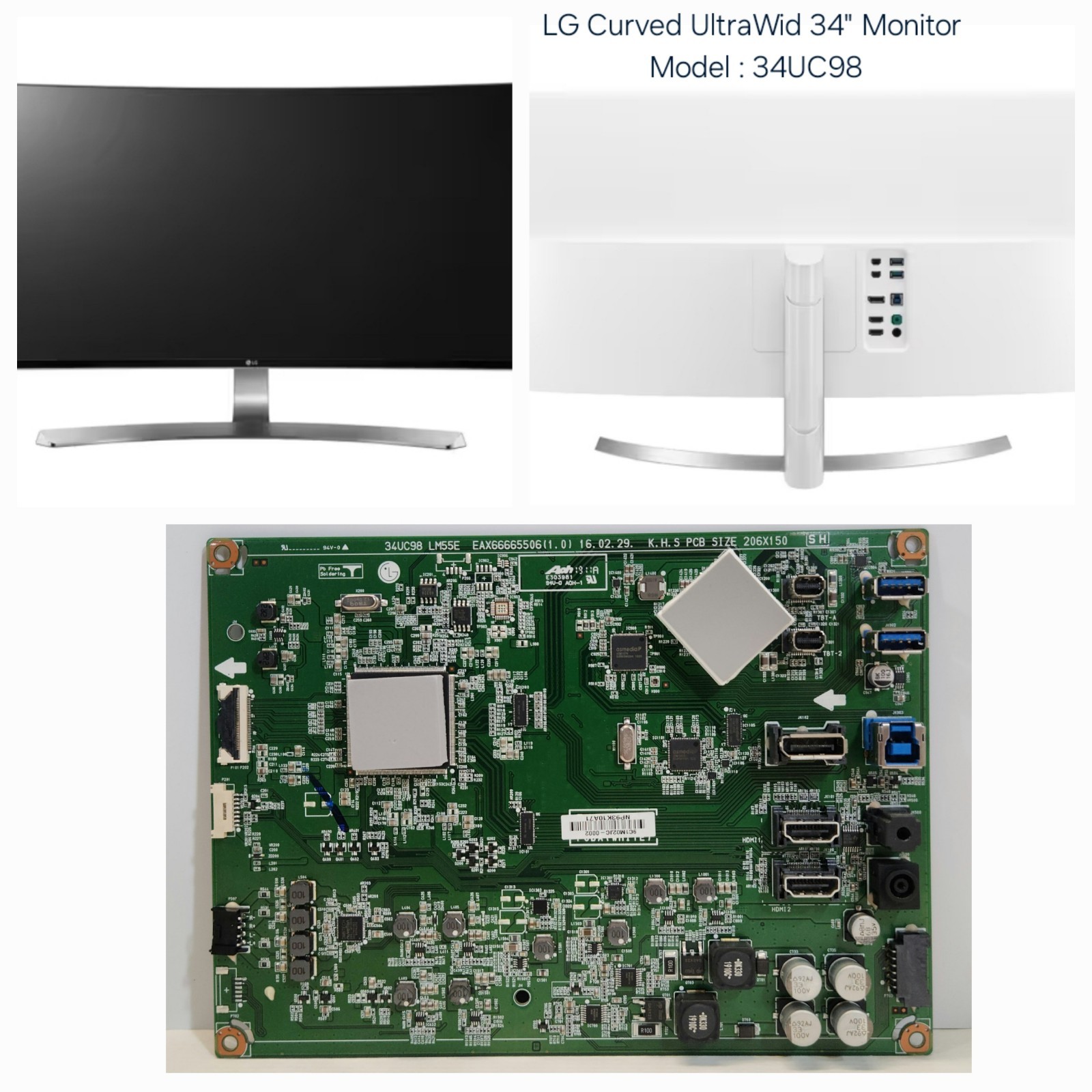 Genuine LG Curved UltraWid QHD IPS 34" Monitor Replacement Main Power Board Part