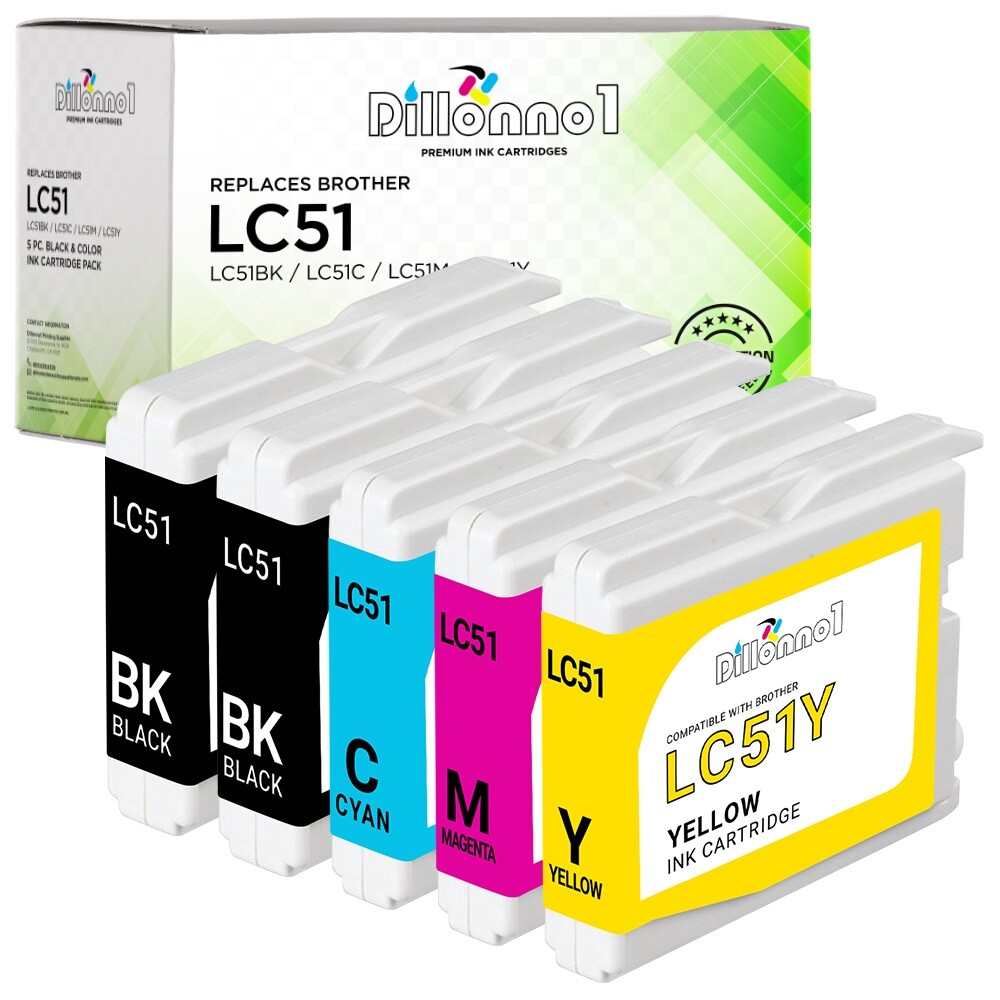 5PK LC51 LC-51 for Brother Ink Cartridges For MFC 240C 3360C 440CN