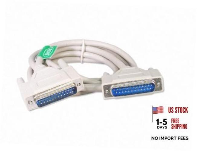 6 Foot DB25 25 Pin Serial Port Cable Male/Male RS232 006 Ft