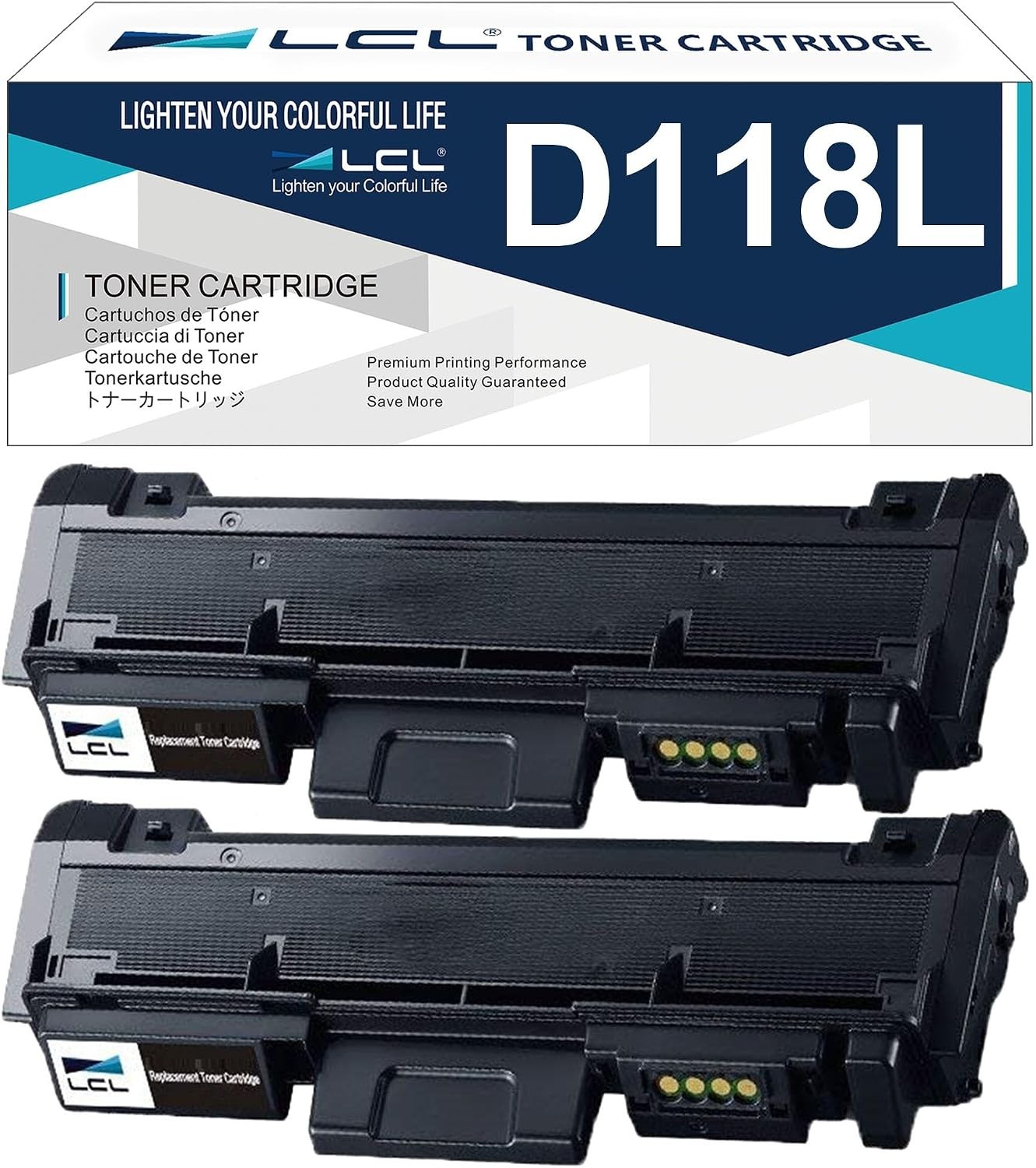 LCL Toner Cartridge for MLT-D118L MLT-D118S Black 2 Pack new