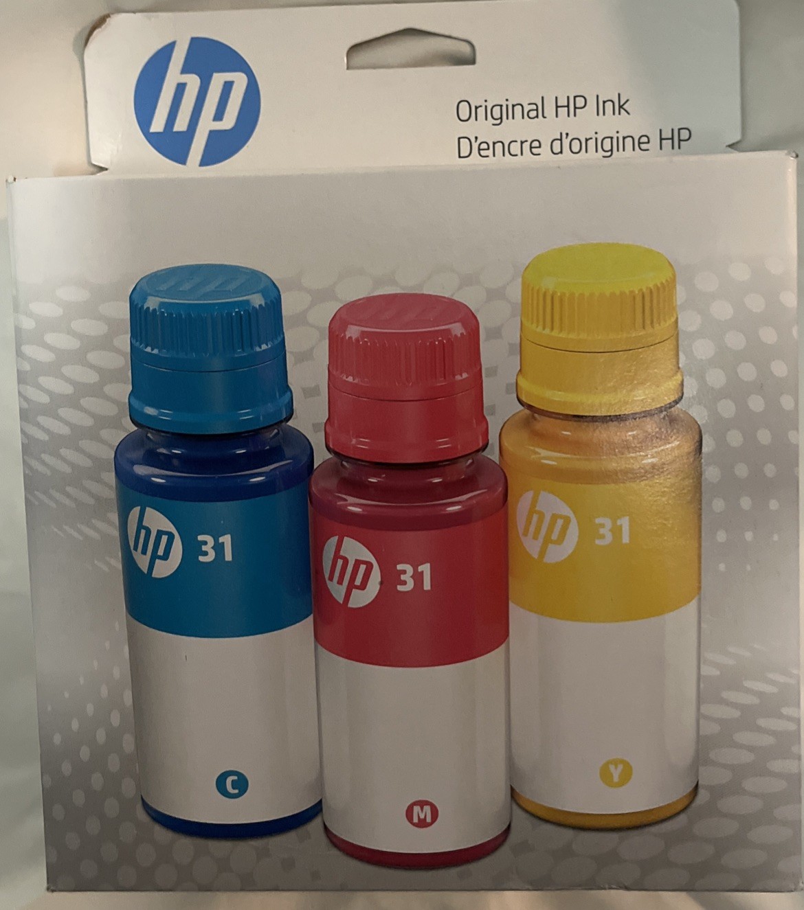 HP 31 Color Original Ink Bottle Combo 3-Pack Exp: 03/2026