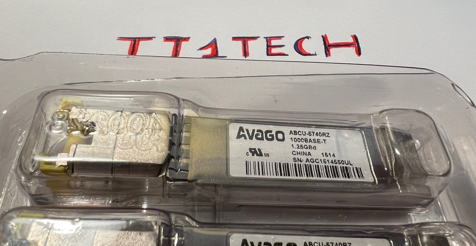 AVAGO ABCU-5740RZ 1000BASE-T 1.25GBd Copper RJ-45 Ethernet SFP TRANSCEIVER