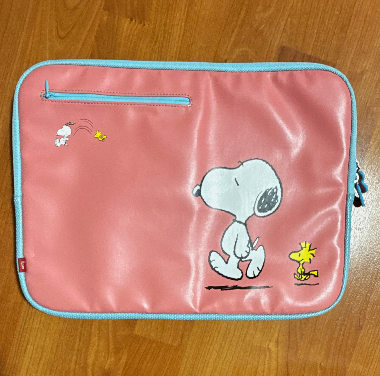 iLuv Peanuts Snoopy Pink Laptop Sleeve Case 13" Woodstock Pouch Bag Soft Plush