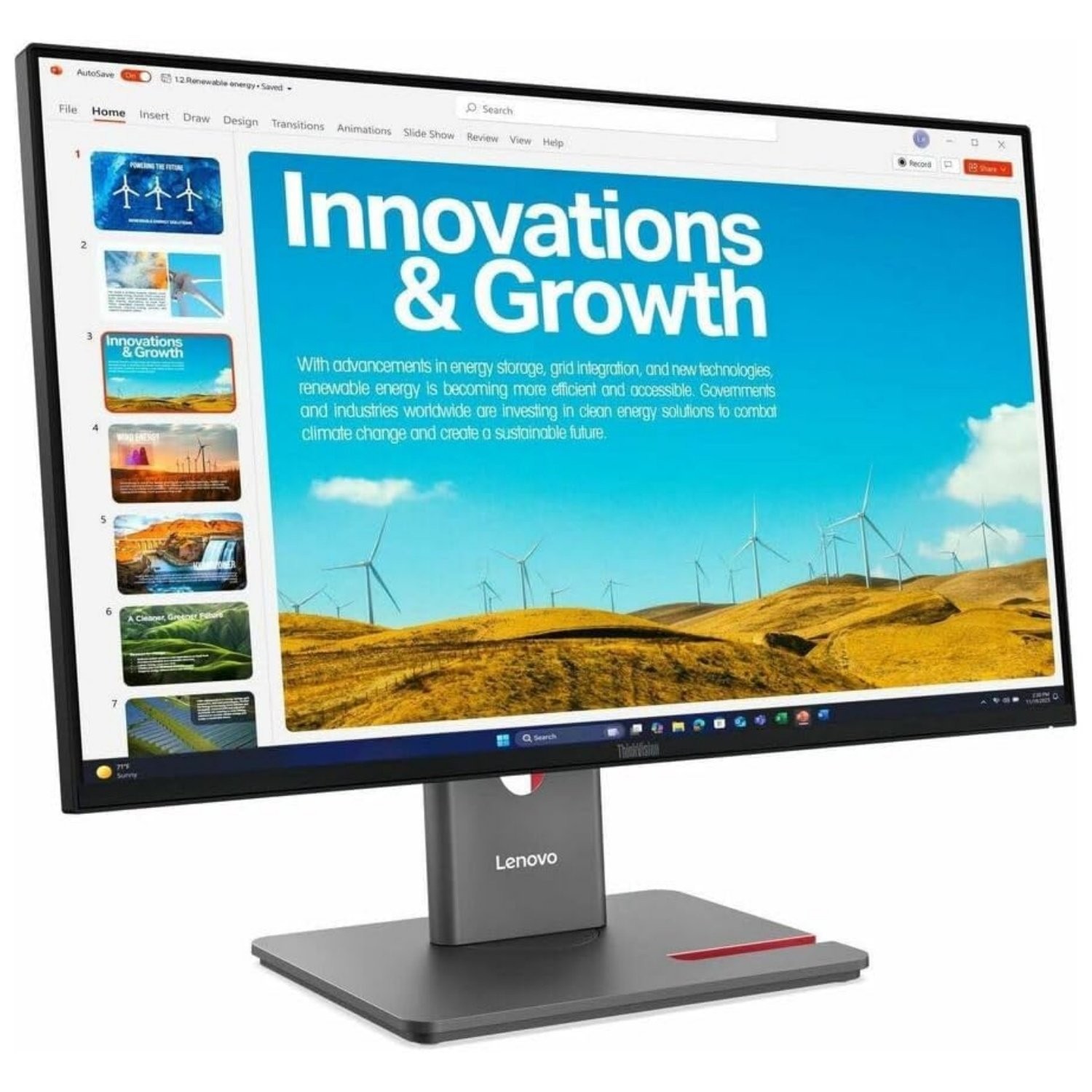 Lenovo ThinkVision P24QD-40 23.8" QHD 2560x1440 IPS Borderless Office PC Monitor