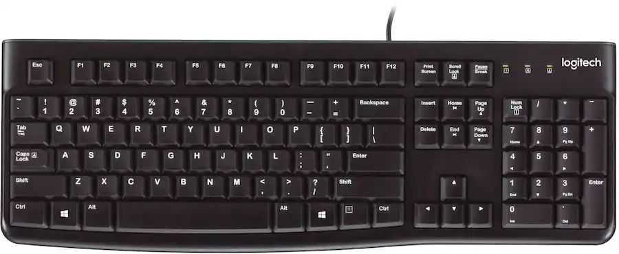 Logitech - K120 Full-size Wired Membrane Keyboard for PC - Black (920-002478)