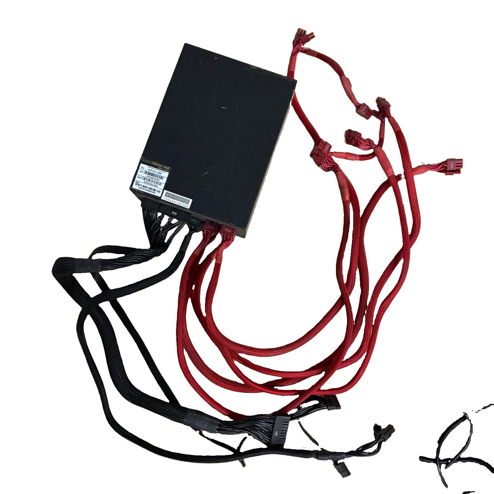 EVGA SuperNOVA 1300 G2 1300W 80+ Gold Fully Modular Power Supply (Red Cables)