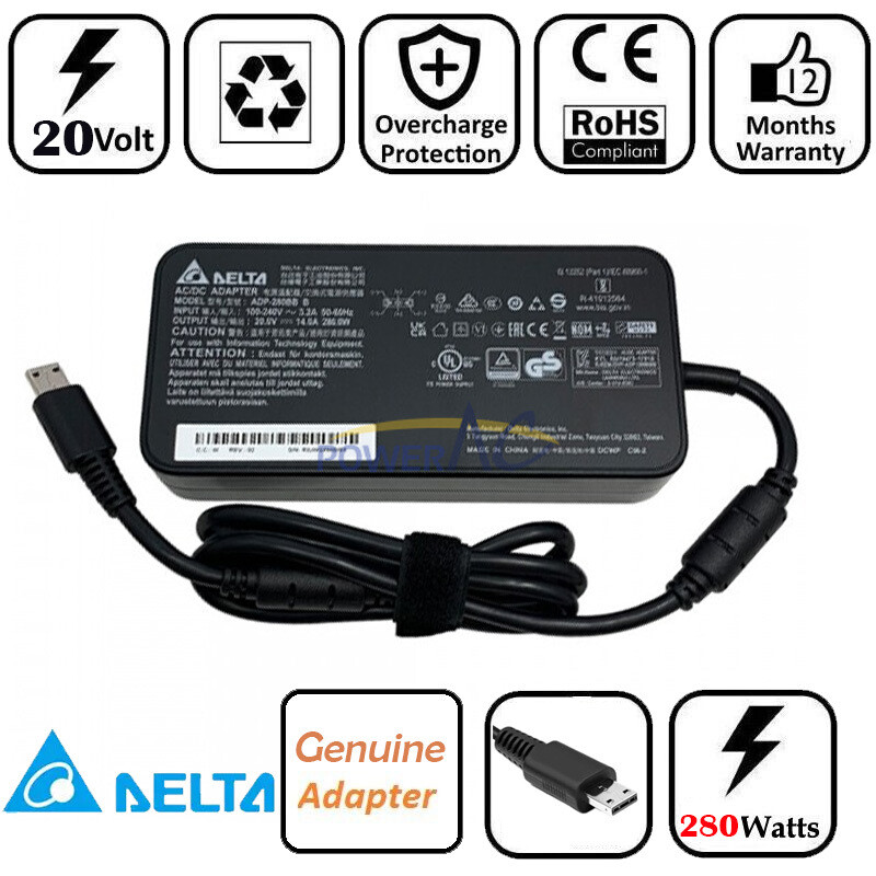 OEM 280W 20V 14A Charger for MSI GP66 Leopard Intel 10th/11th Gen GeForce RTX 30