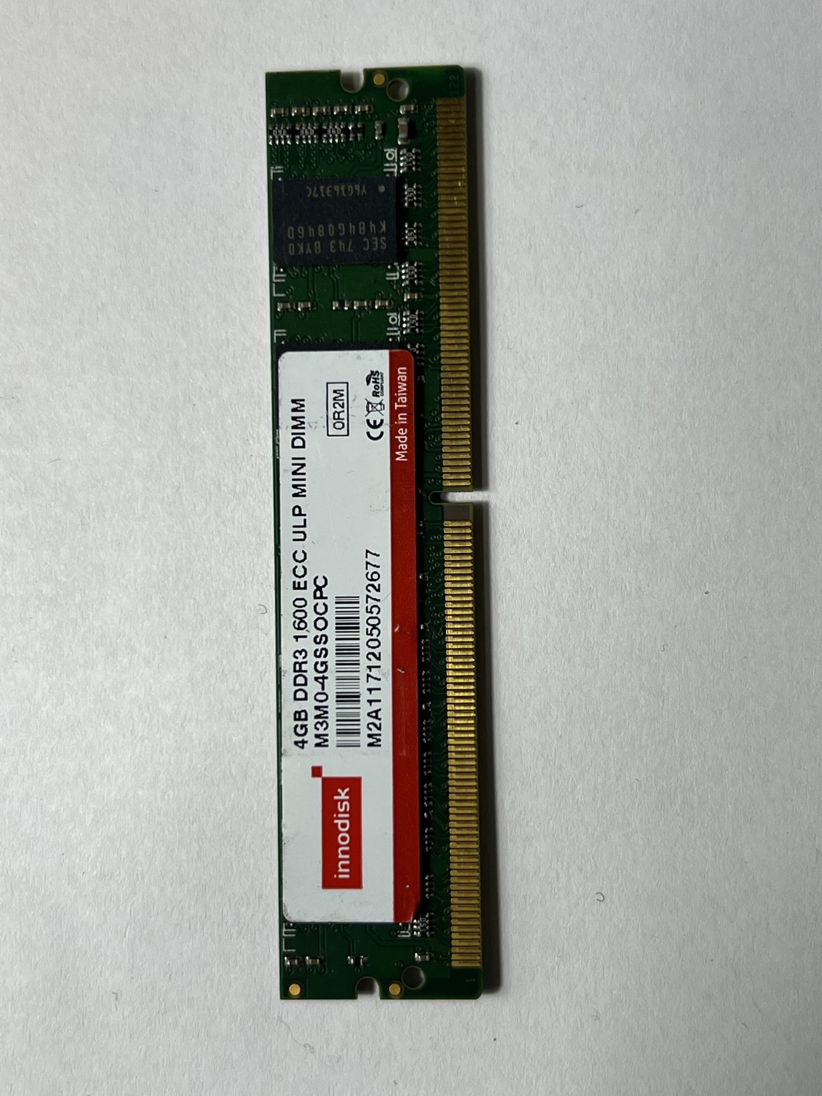 Innodisk 4GB DDR3 1600MHz ECC ULP MINI DIMM M3M0-4GSSOCPC