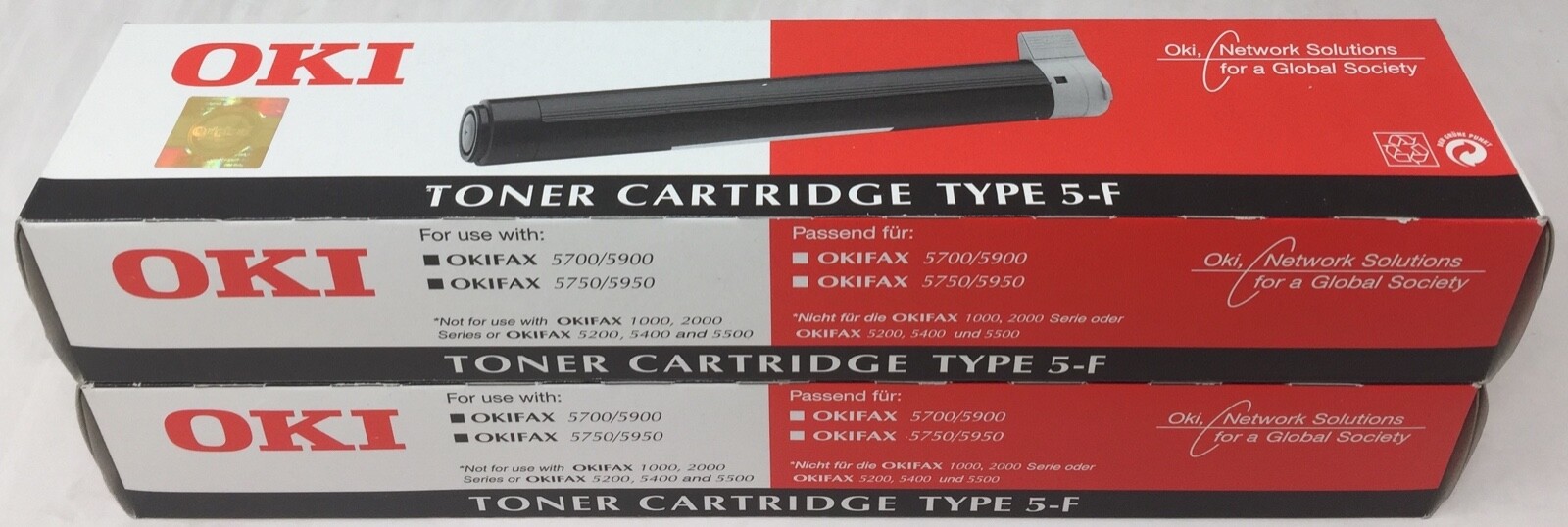 Oki 40815604 Type 5-F Original Black Toner Okifax 5700/5900 5750/5950 (X 2Pz)