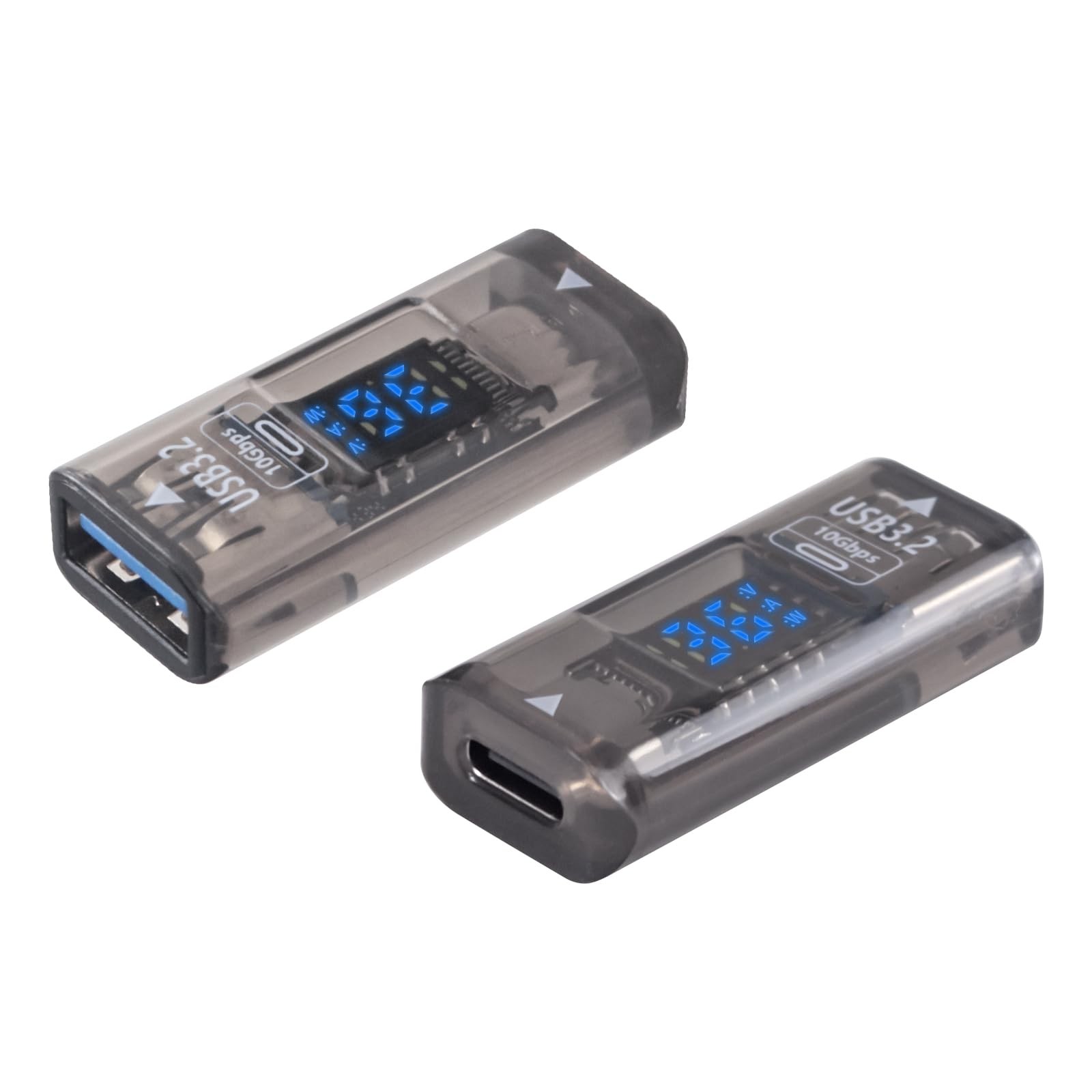 Poyiccot USB C Female to C Female-2Pack, Transparent