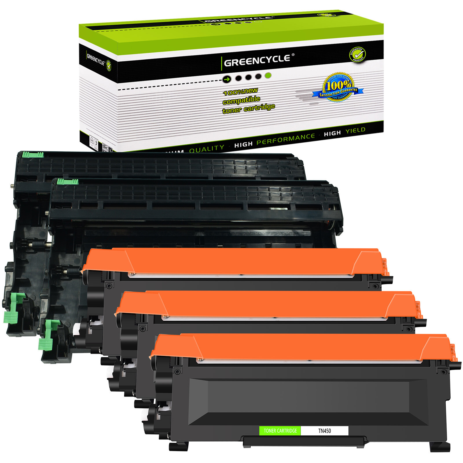 3PK TN450 Toner+2PK DR420 Drum Fit For Brother HL-2240 HL-2270DW/2280DW MFC-7240