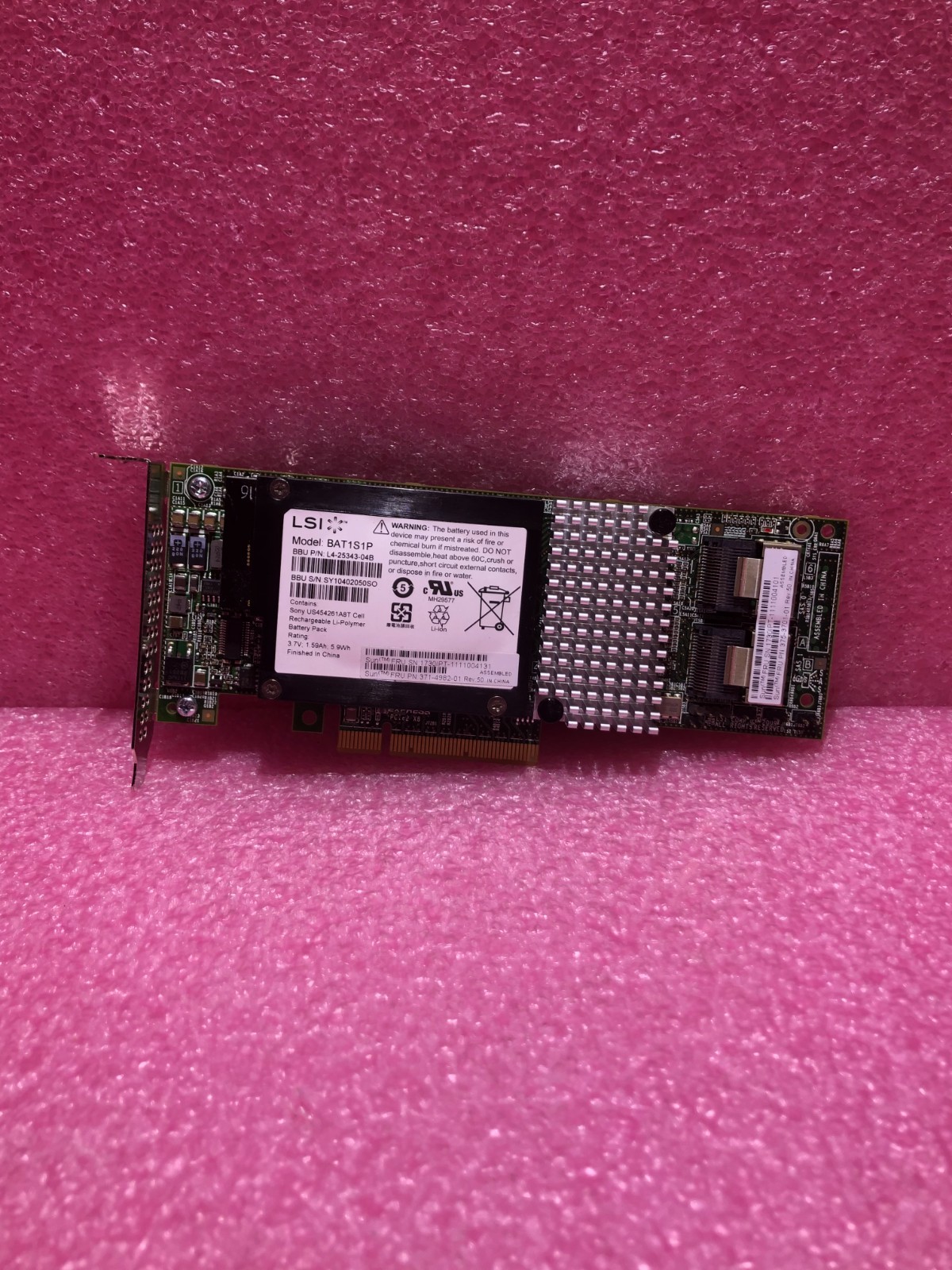 Strong-IT  SUN  375-3701-01  8 Port 6GB PCIe Raid Controller Low Prof