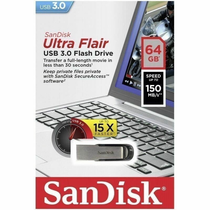 SanDisk Ultra Flair 64GB 128GB 256GB 512GB USB 3.0 SD CZ73 150MB/s LOT