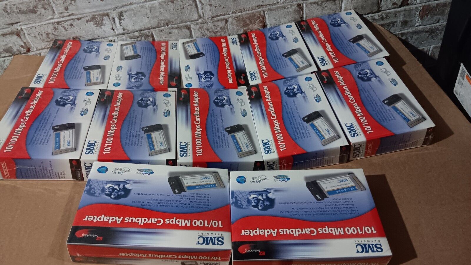 Lot of 12 SMC Ez Card 10/100 Mbps Cardbus Adapter SMC8036TX Ethernet Lan Card