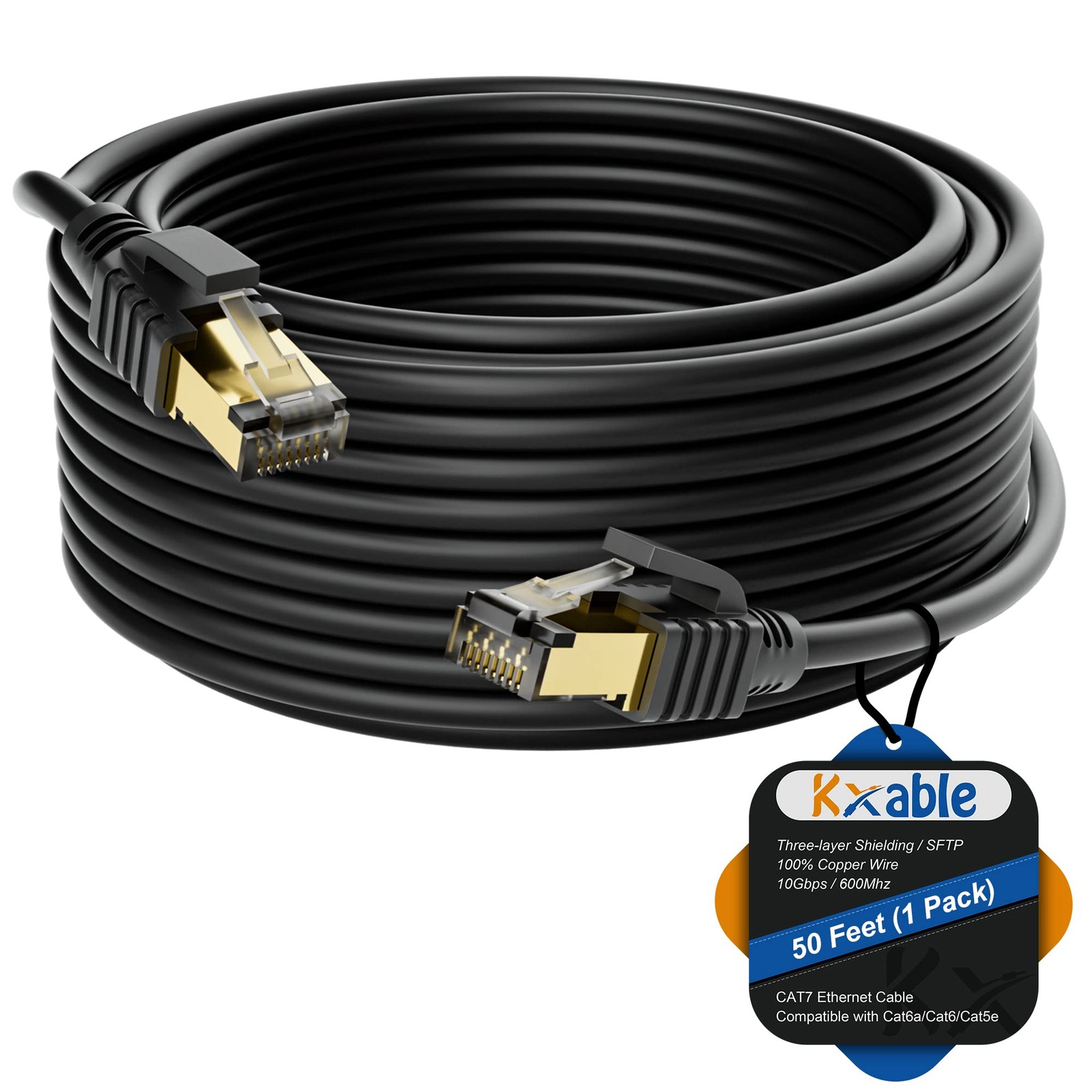 Cat 7 Ethernet Cable 50 Feet High Speed Internet LAN Network Patch Cord