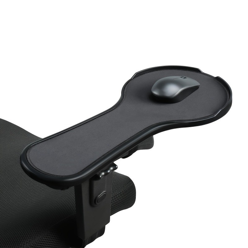 Ergonomic Adjustable Chair Armrest Mouse Pad with Non-Slip Mouse Tray And Baffle