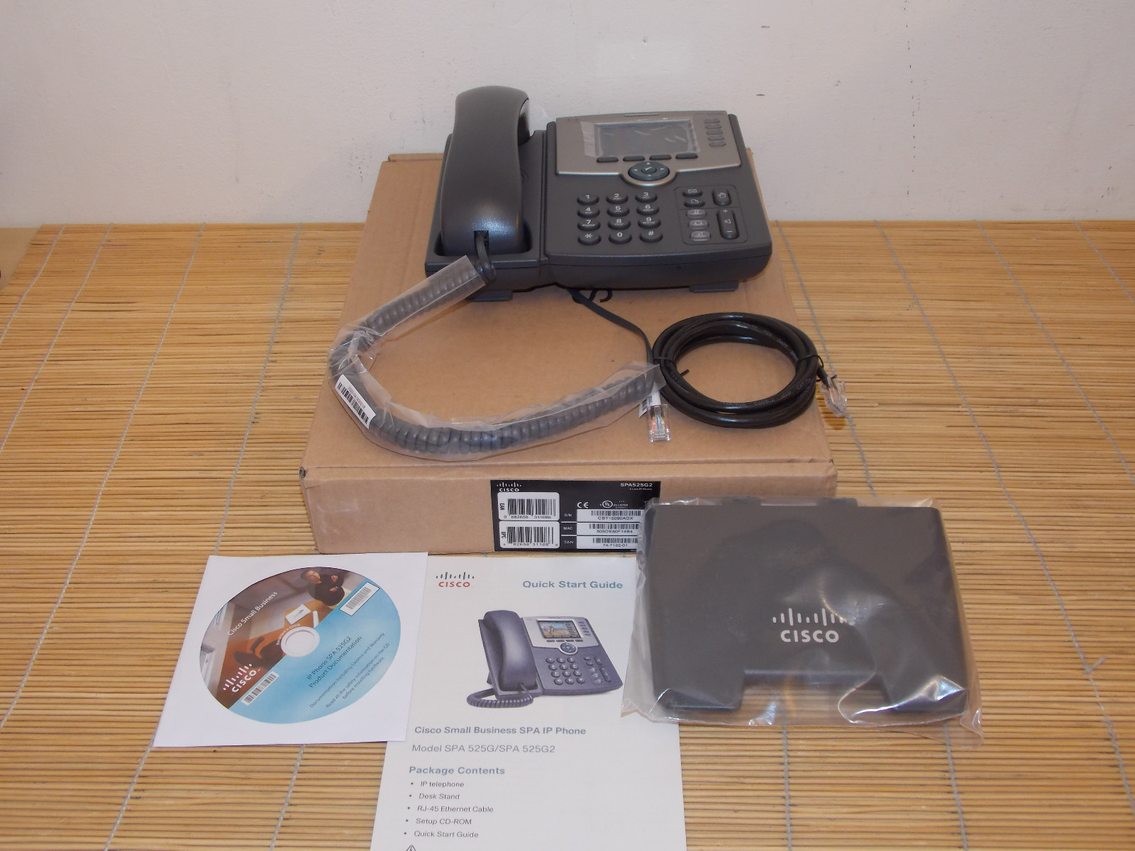 NEW Cisco SPA525G2-EU 5-Line IP Color Display AnyConnect VPN Client NEW OPEN BOX