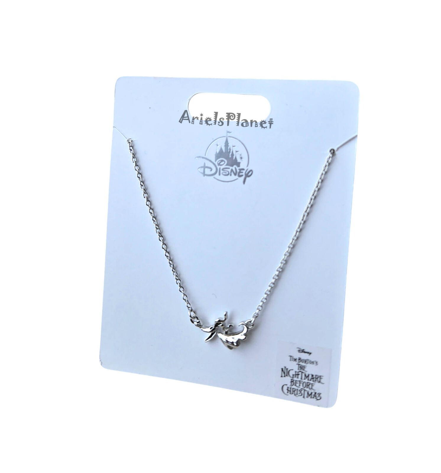 Disney Parks The Nightmare Before Christmas Zero Silvertone Necklace