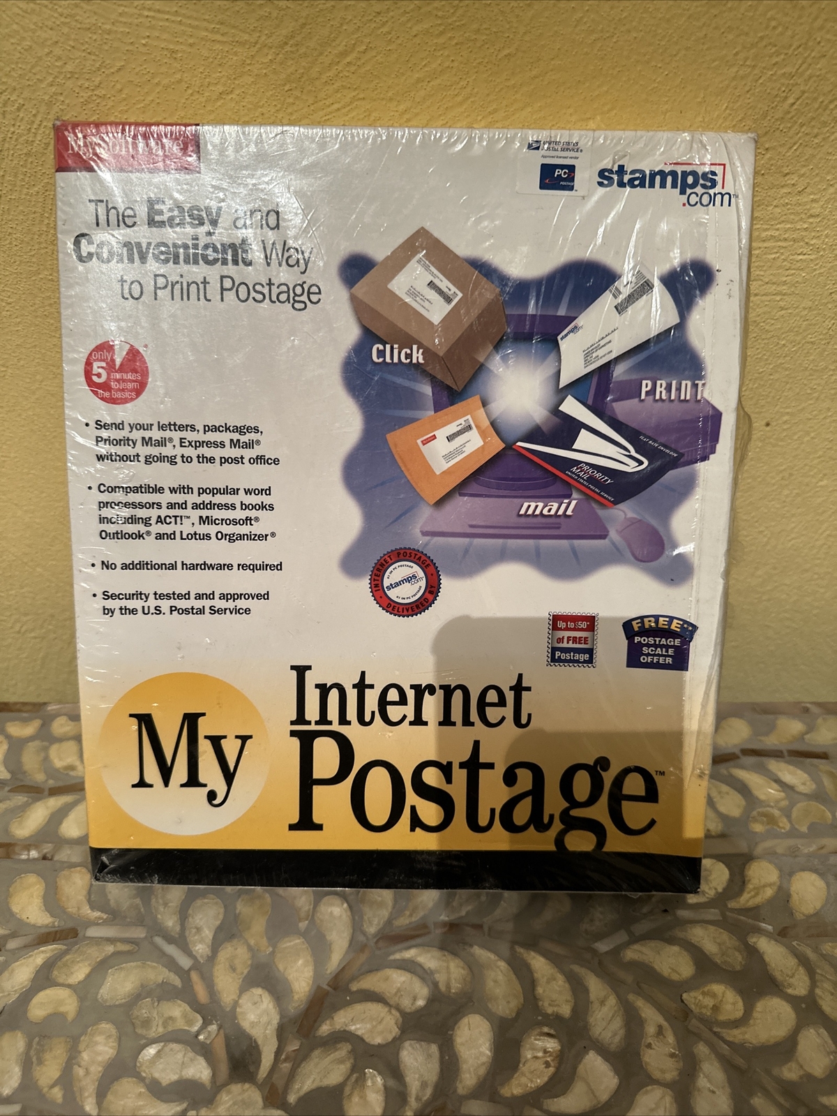 Internet Postage Software New Sealed Box