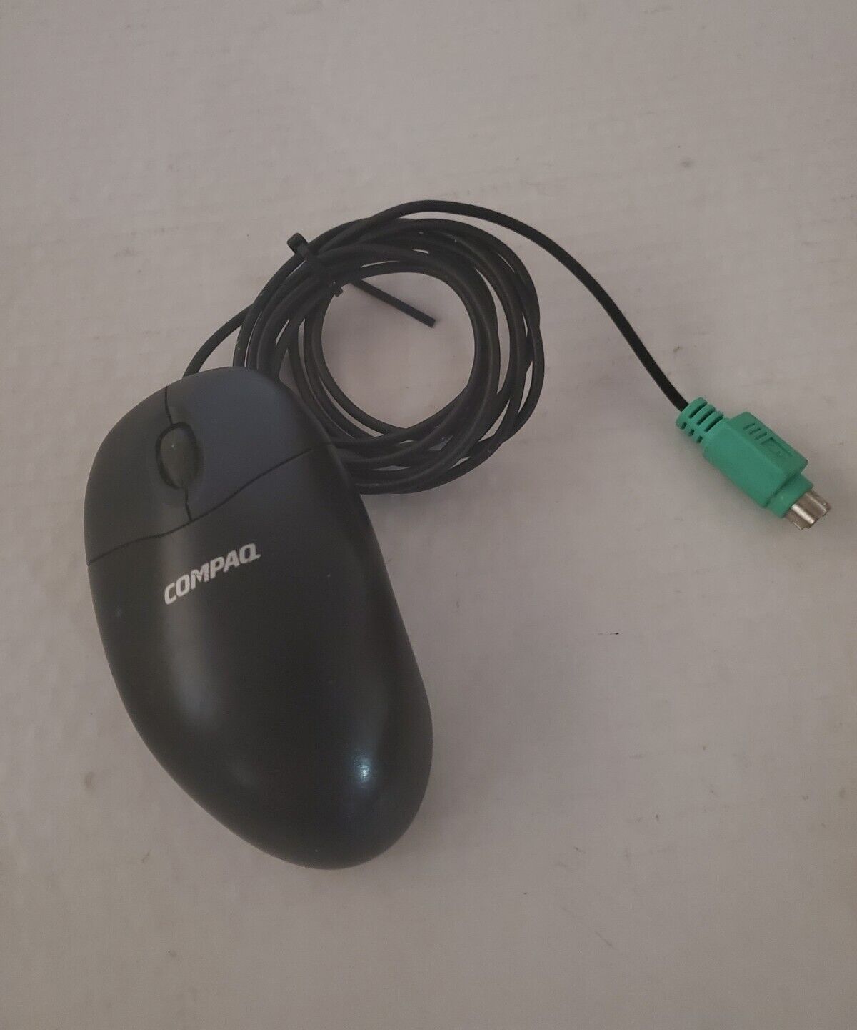 Vintage Compaq Wired Mechanical Ball Wheel Mouse M-SBN96