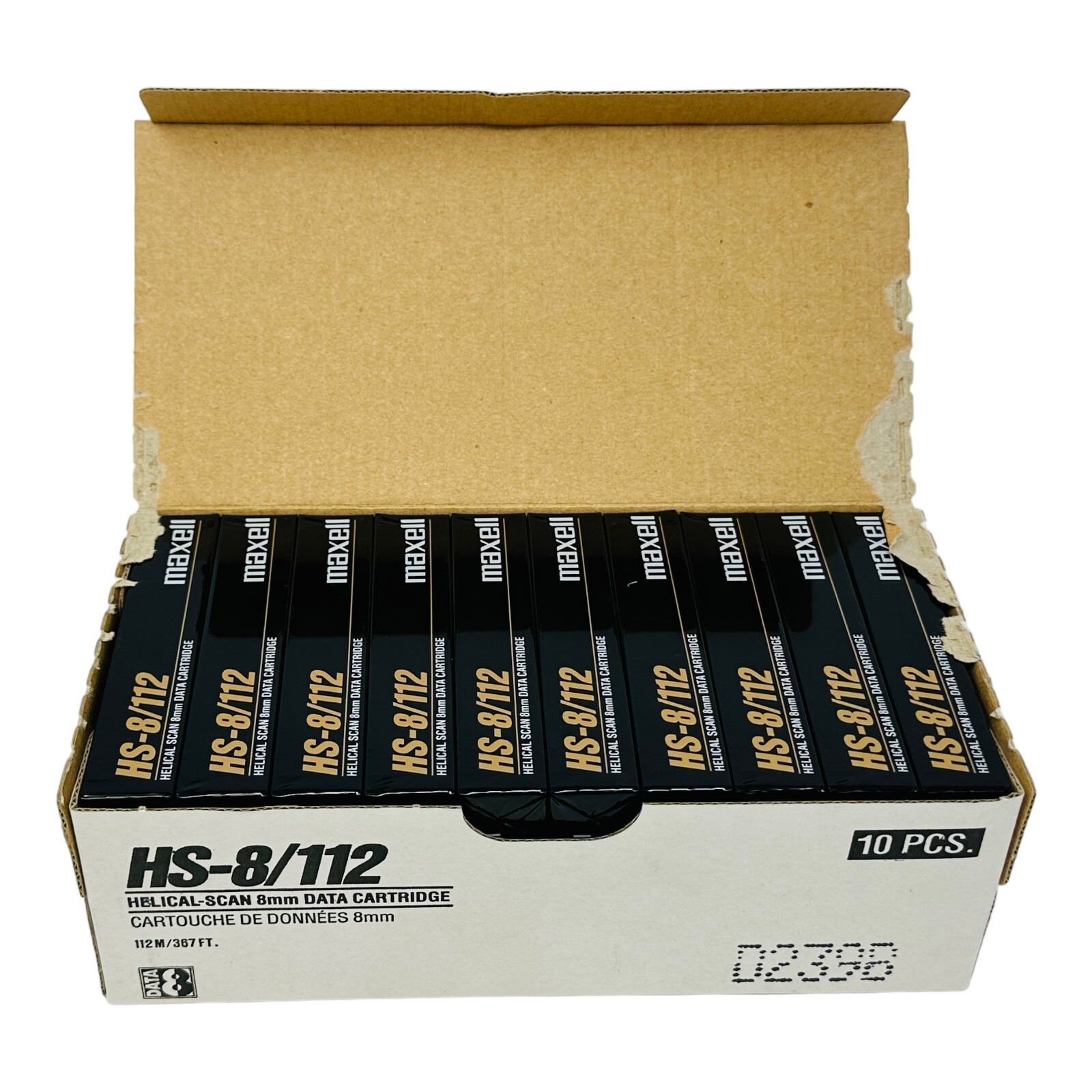 MAXELL HS-8/112 HELICAL-SCAN 8mm DATA CARTRIDGE NEW/NOS BOX OF 10 