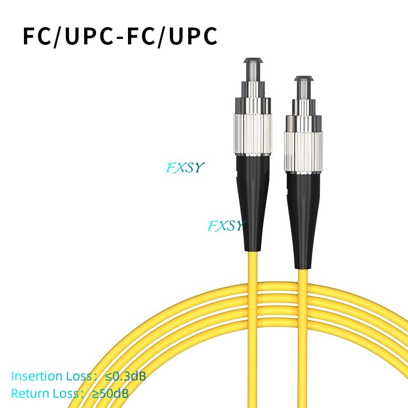 10Pcs 1m 2m 3m FC UPC to FC UPC Simplex Single Mode OS2 Fiber Optic Patch Cord