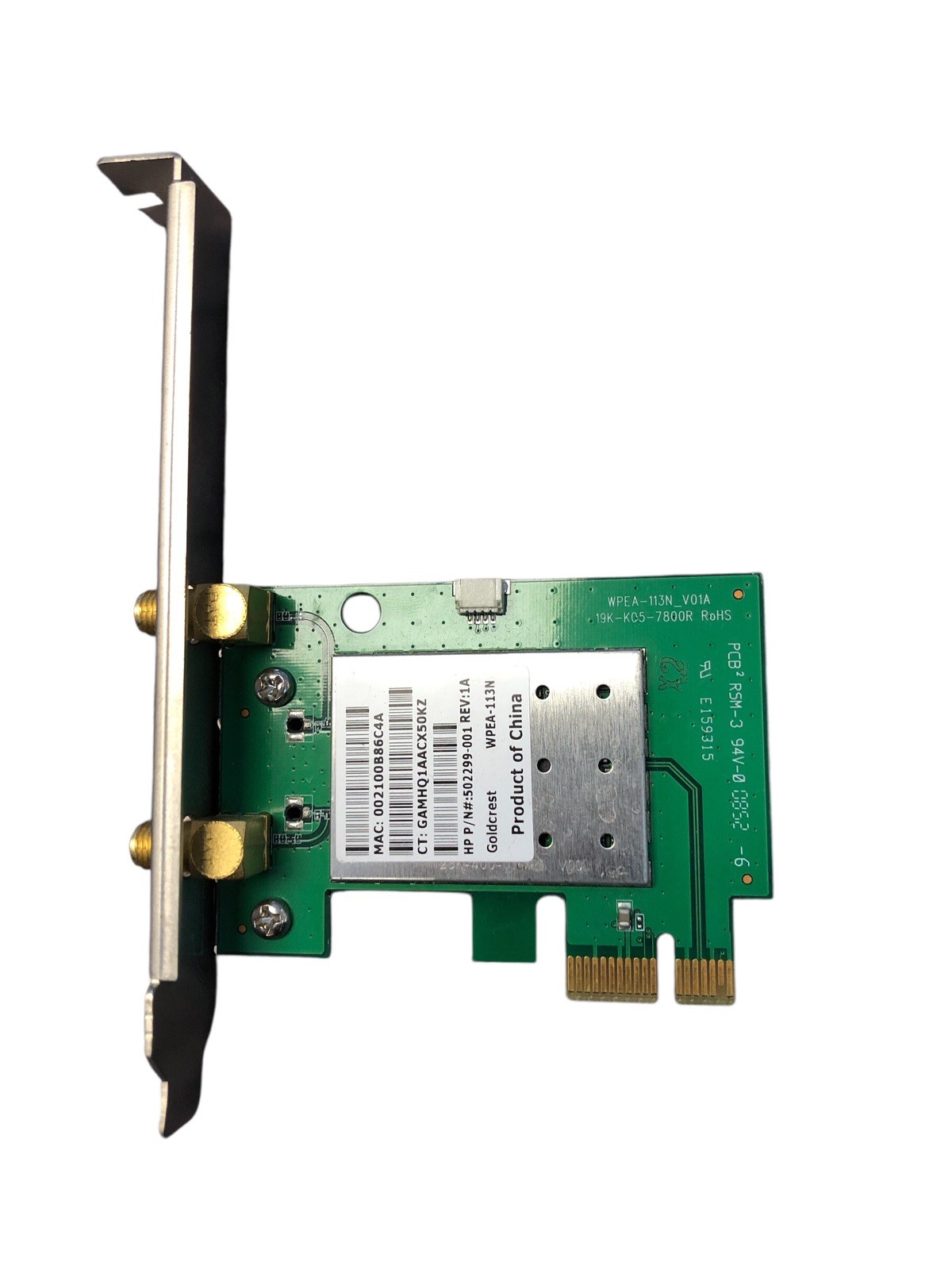 HP GoldCrest WPEA-113N Dual Band WLAN PCI-Express X1 Wireless WIFI Interface